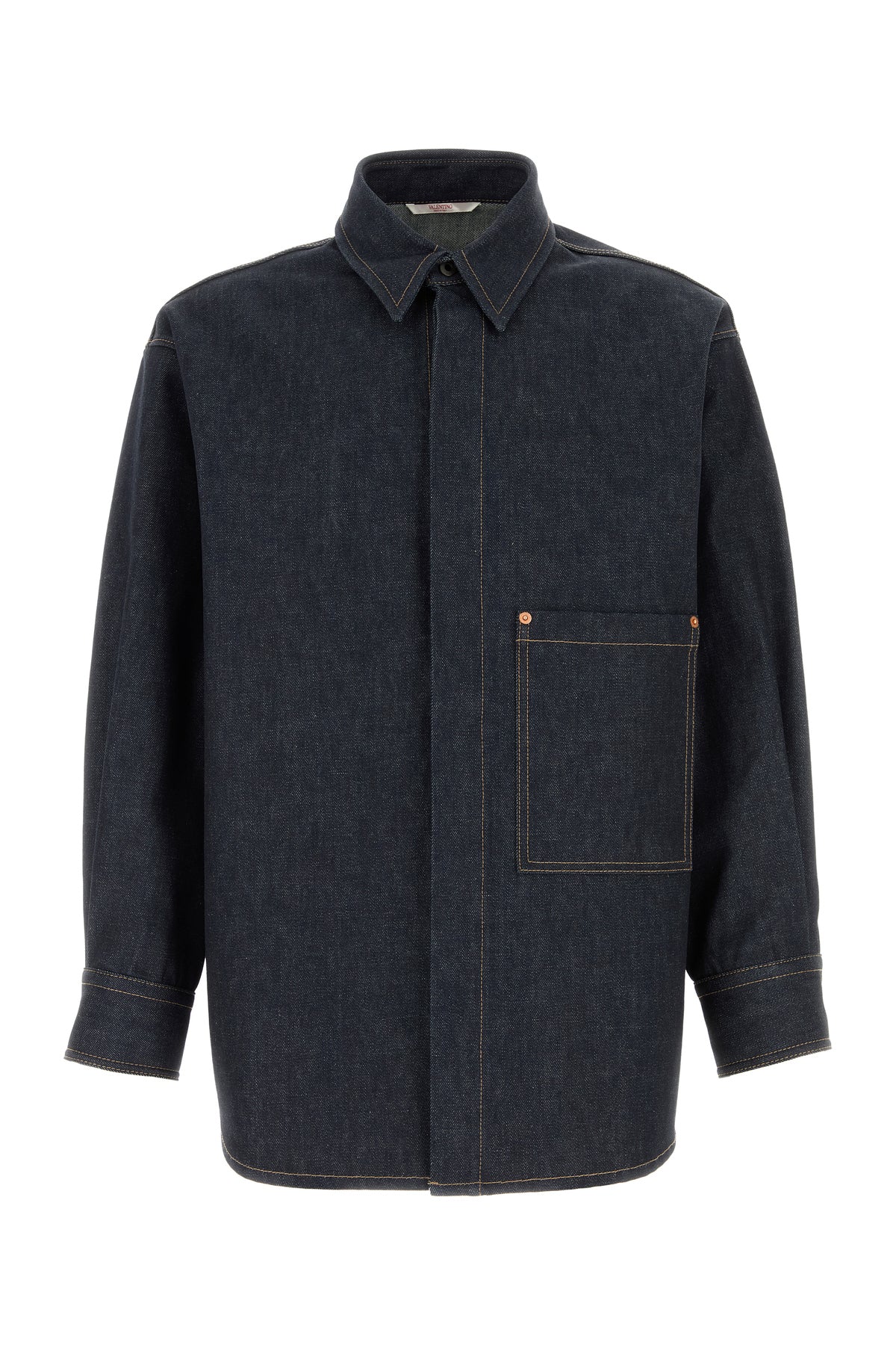 Valentino Garavani Camicia oversize in denim blu scuro