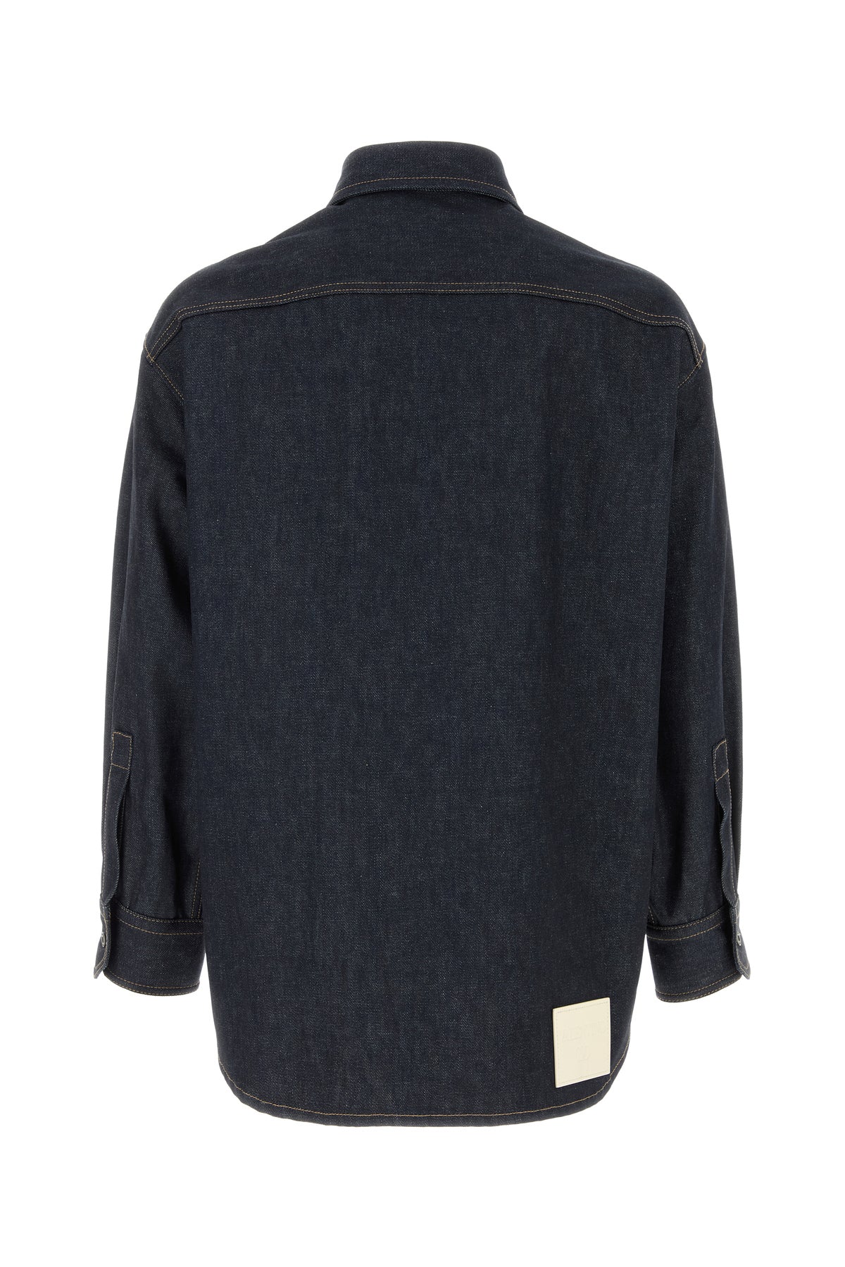 Valentino Garavani Camicia oversize in denim blu scuro, view 2