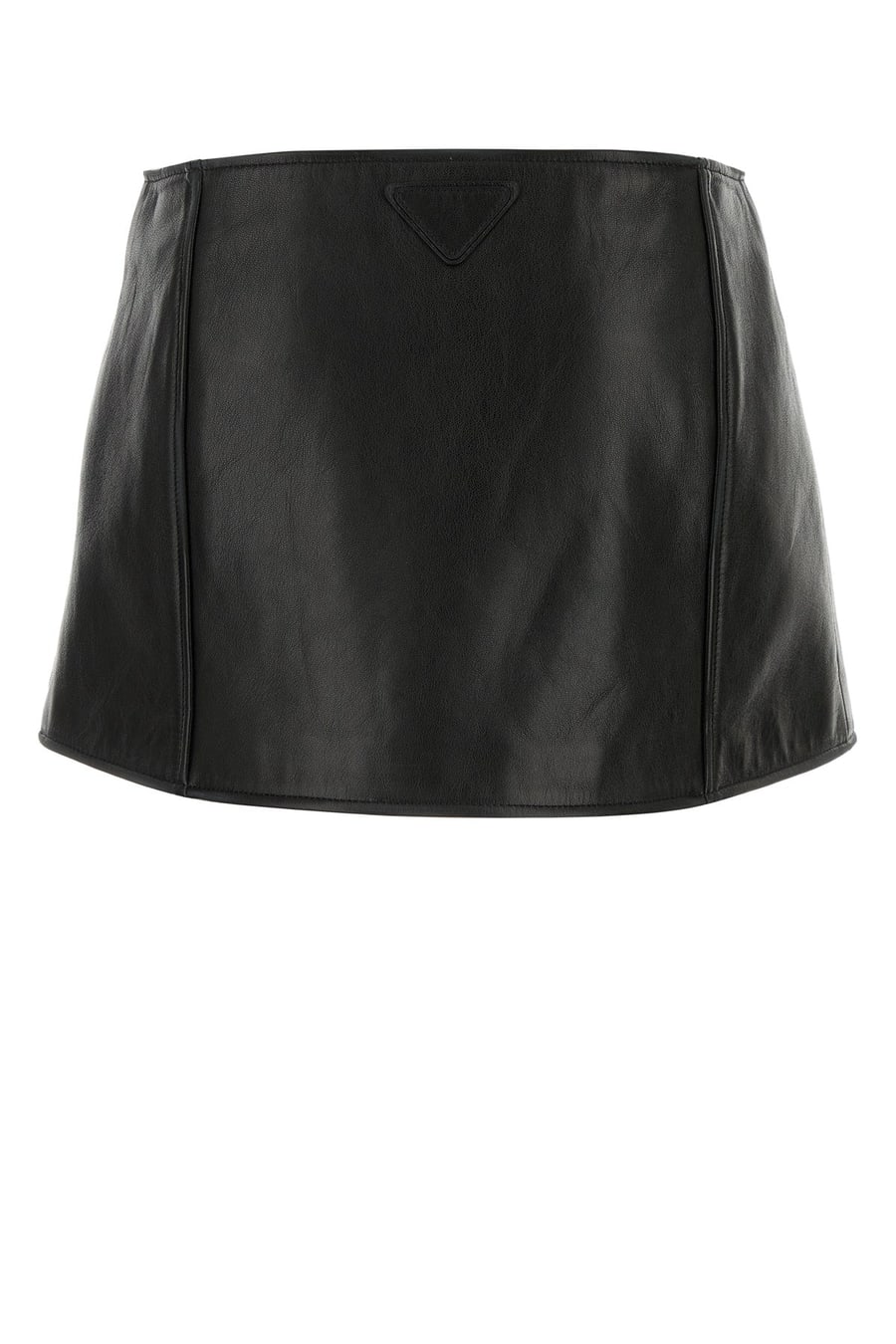 Prada Minigonna in pelle nera, view 2