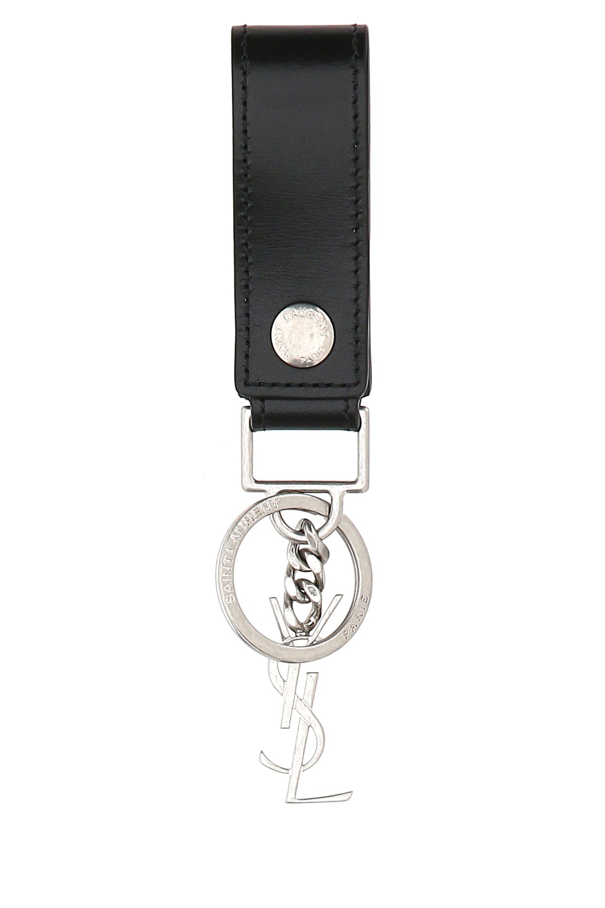Saint Laurent Portachiavi Monogram in pelle nera