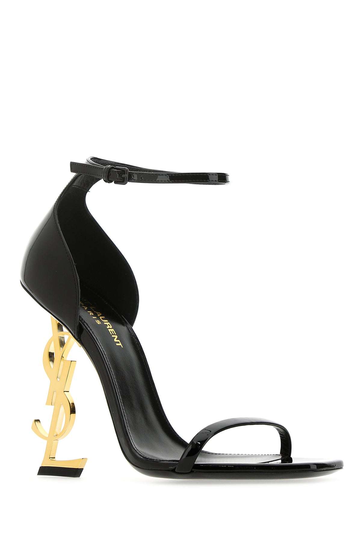 Saint Laurent Sandali Opyum 110 in pelle nera, view 2
