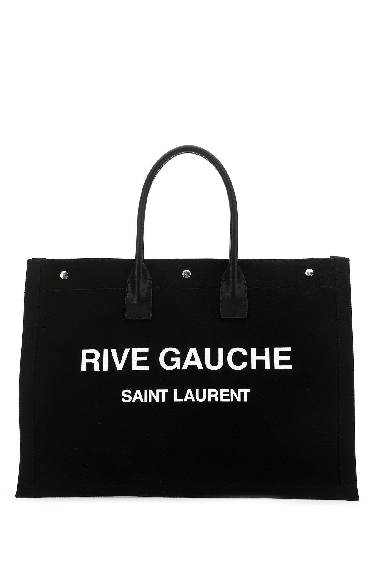 Saint Laurent Borsa shopping Rive Gauche grande in tela nera