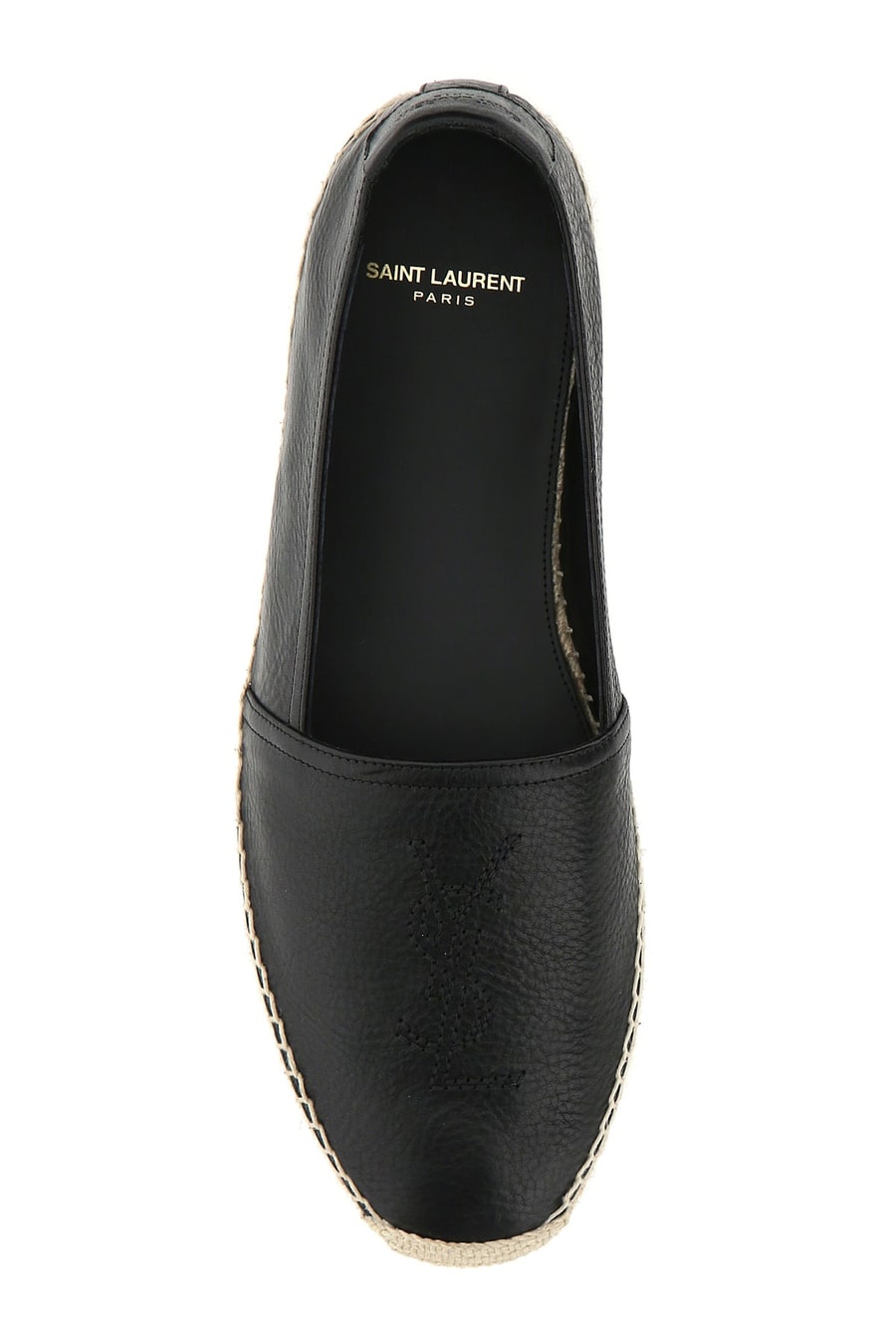 Saint Laurent Espadrillas Monogram in pelle nera, view 4