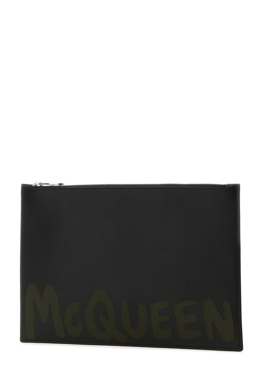 Alexander McQueen Clutch in pelle nera, view 2