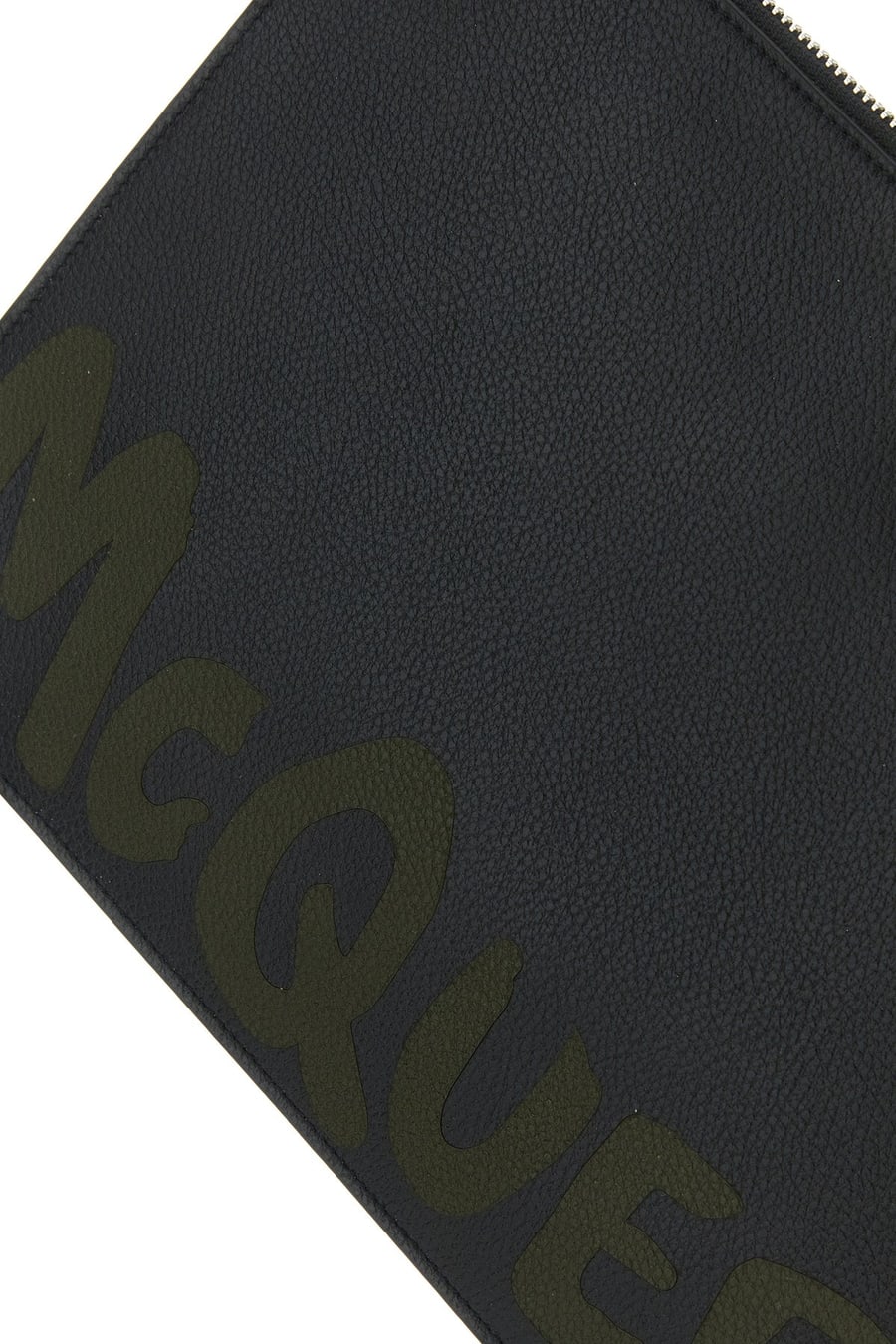 Alexander McQueen Clutch in pelle nera, view 4