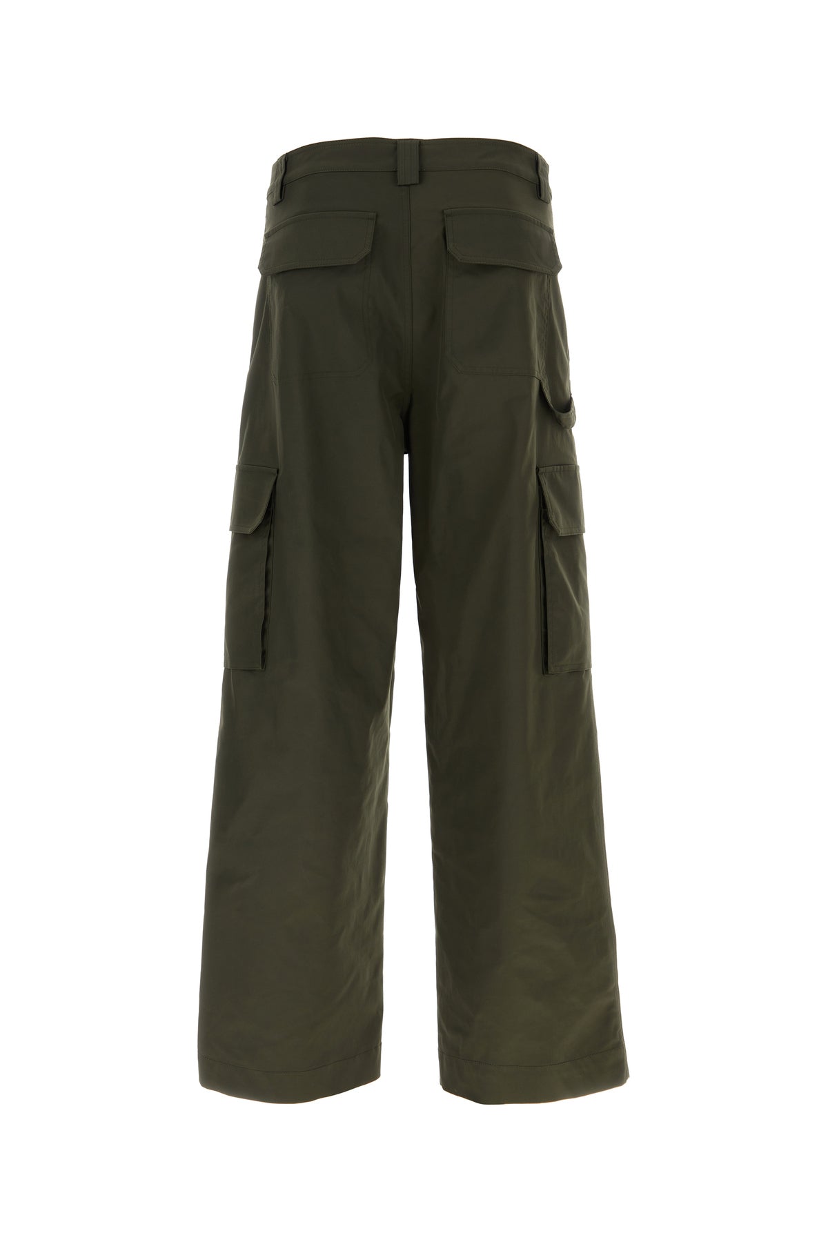 Valentino Garavani Pantalone cargo in misto poliestere verde oliva, view 2