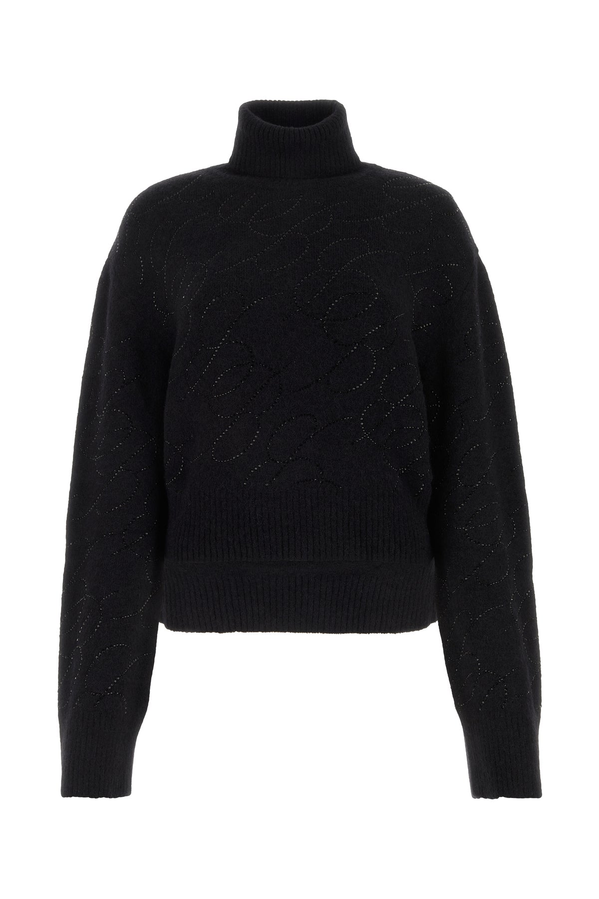 BLUMARINE Maglione in misto alpaca nero