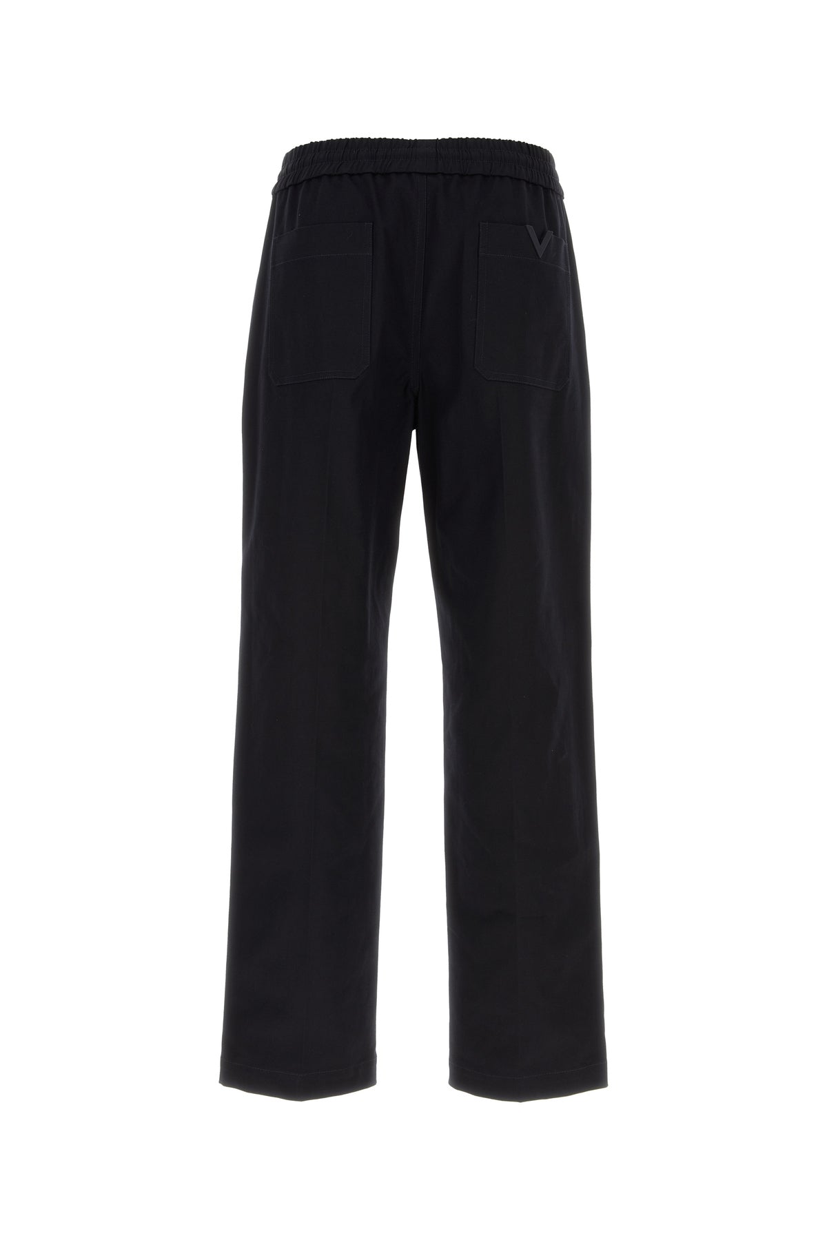 Valentino Garavani Pantalone in cotone stretch blu notte, view 2
