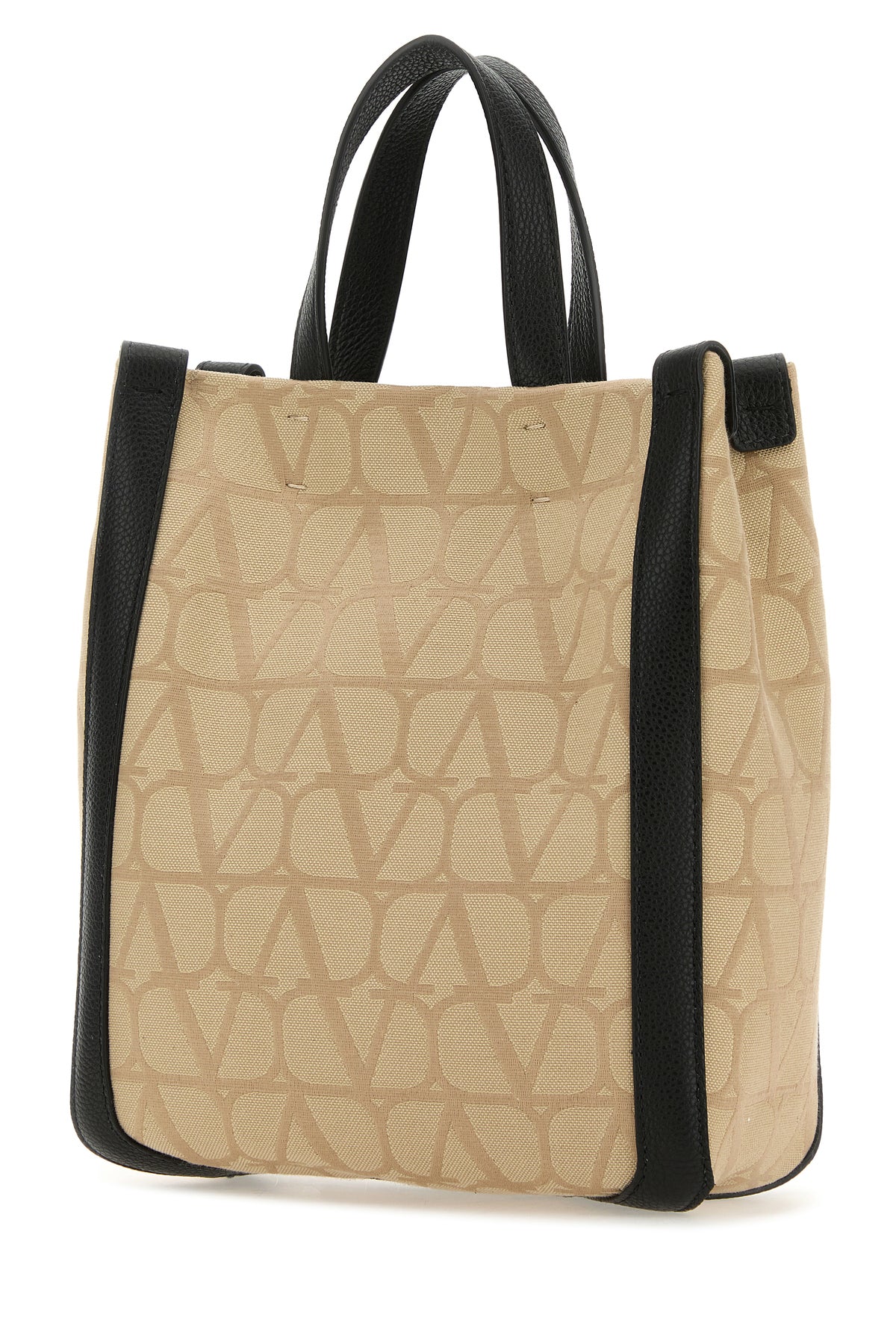 Valentino Garavani Borsa shopping in Toile Iconographe beige, view 2