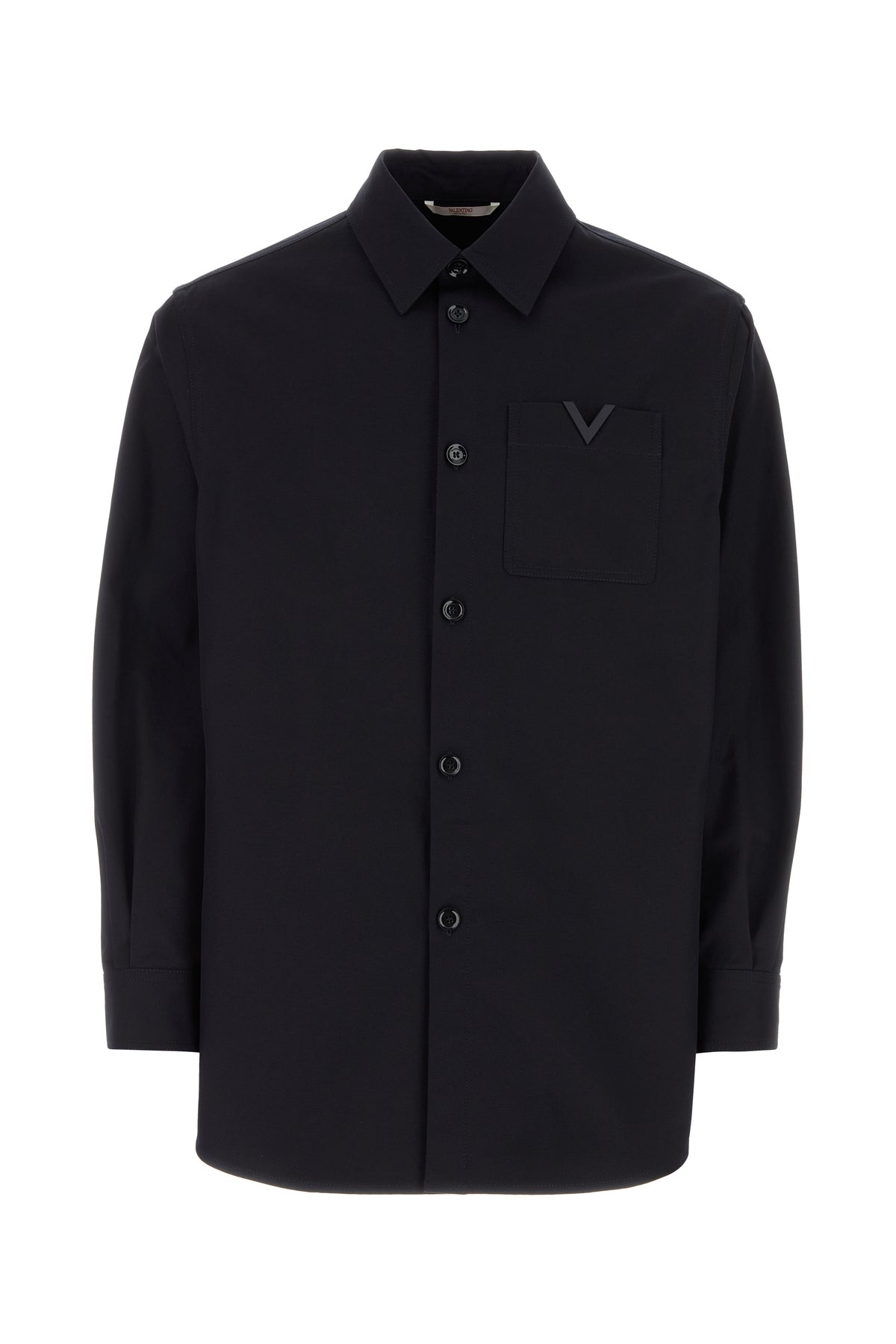 Valentino Garavani Camicia in cotone stretch blu notte