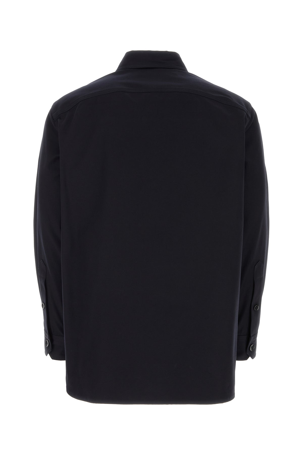 Valentino Garavani Camicia in cotone stretch blu notte, view 2