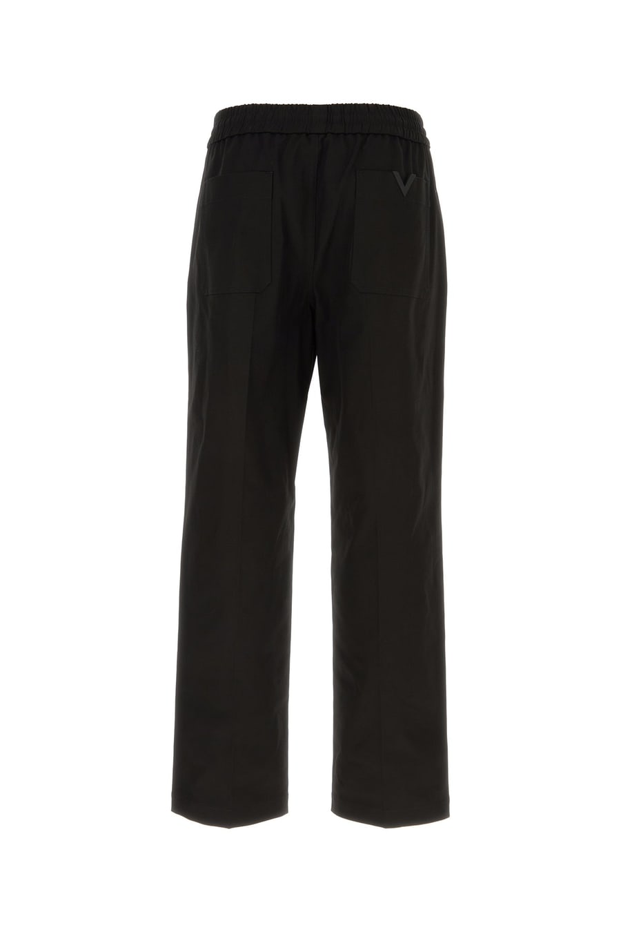 Valentino Garavani Pantalone in cotone stretch nero, view 2