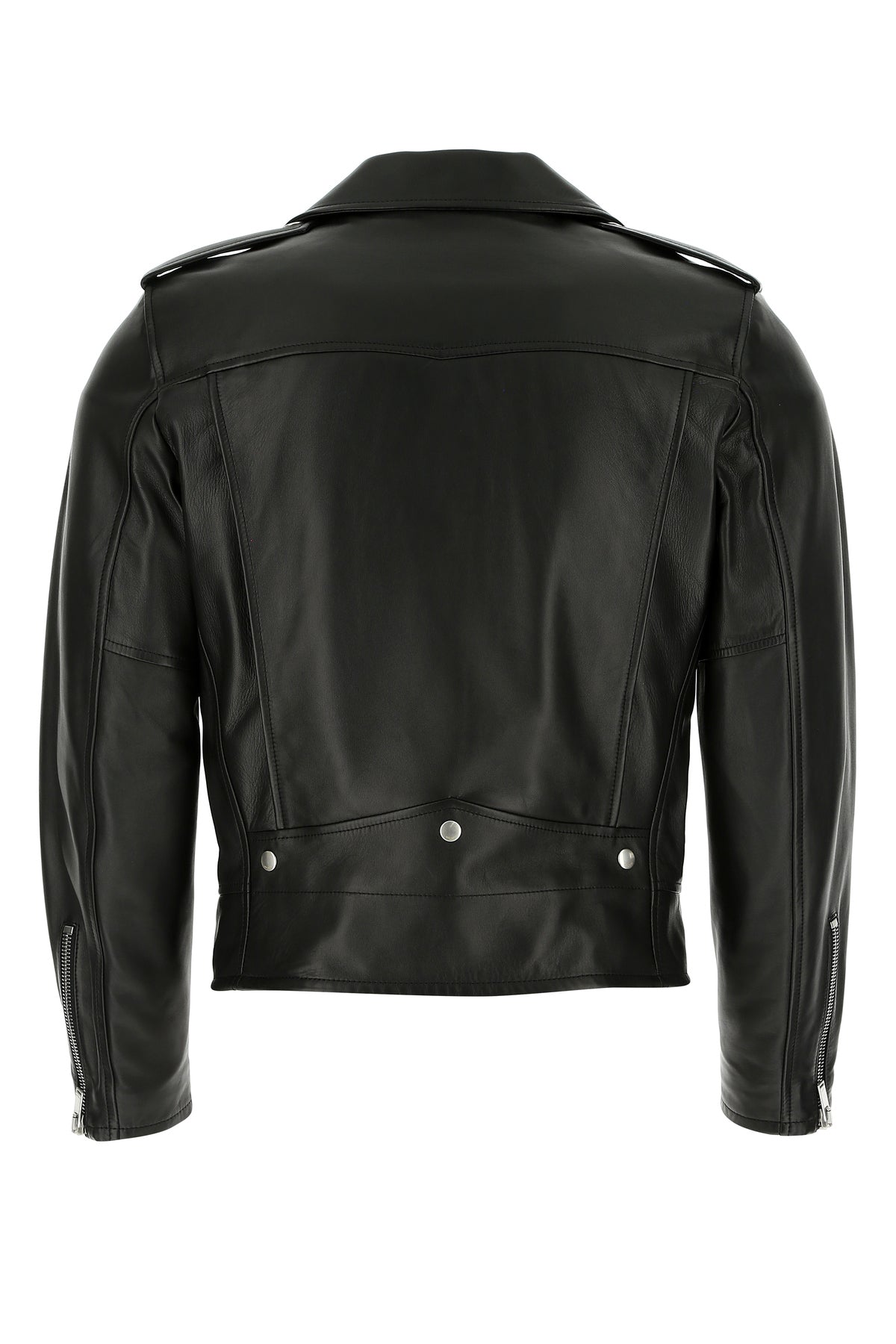 Saint Laurent Giacca in pelle nera, view 2