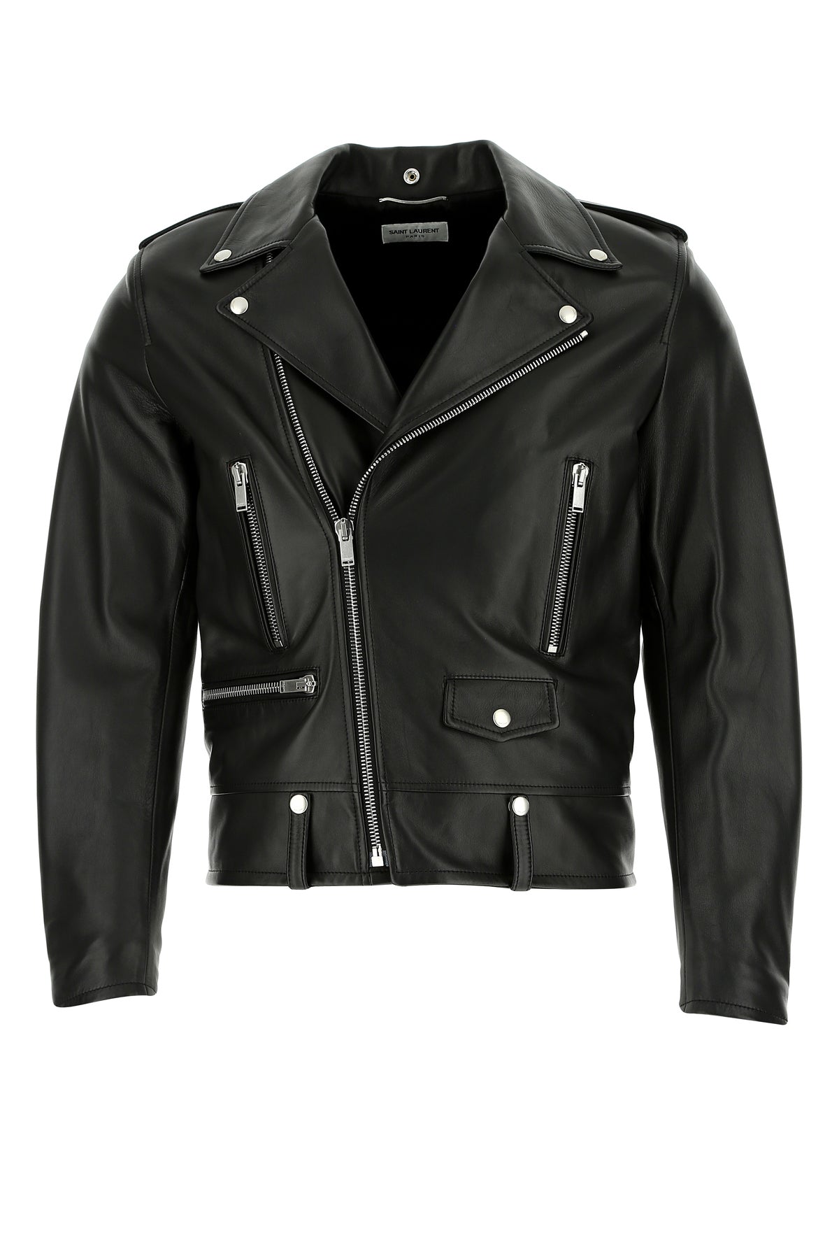 Saint Laurent Giacca in pelle nera