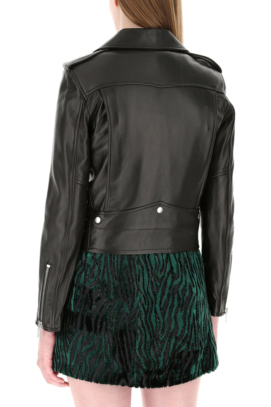 Saint Laurent Giacca in nappa nera, view 4