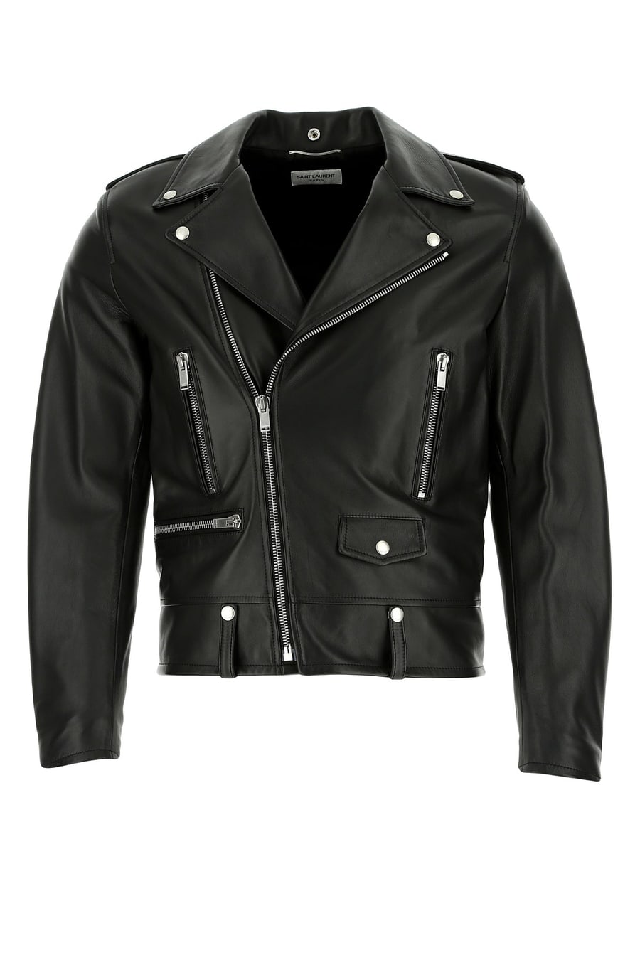 Saint Laurent Giacca in pelle nera