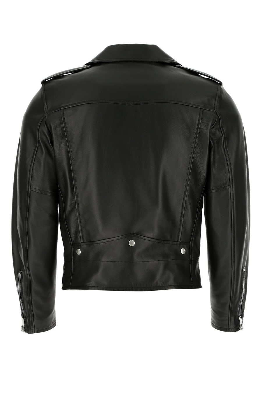 Saint Laurent Giacca in pelle nera, view 2