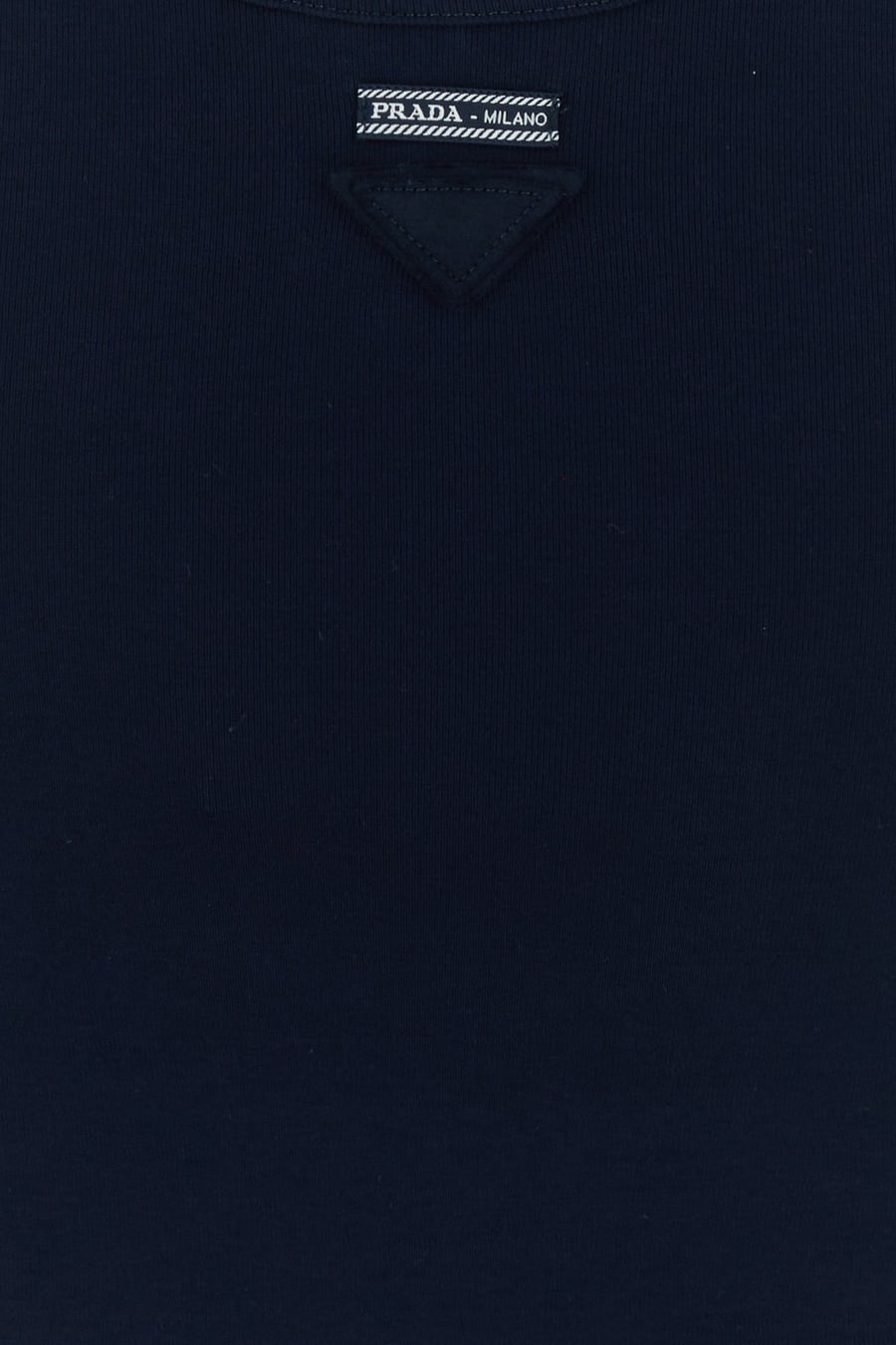 Prada Canotta in cotone blu navy, view 3
