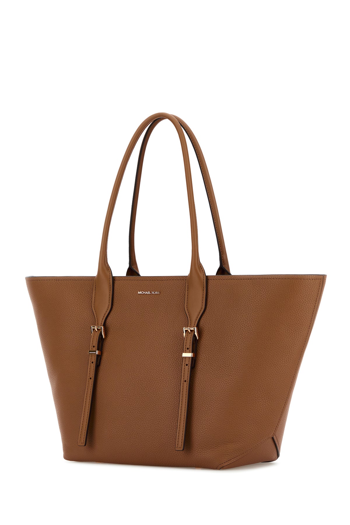 MICHAEL BY MICHAEL KORS Borsa shopping Moore in pelle caramello, view 2