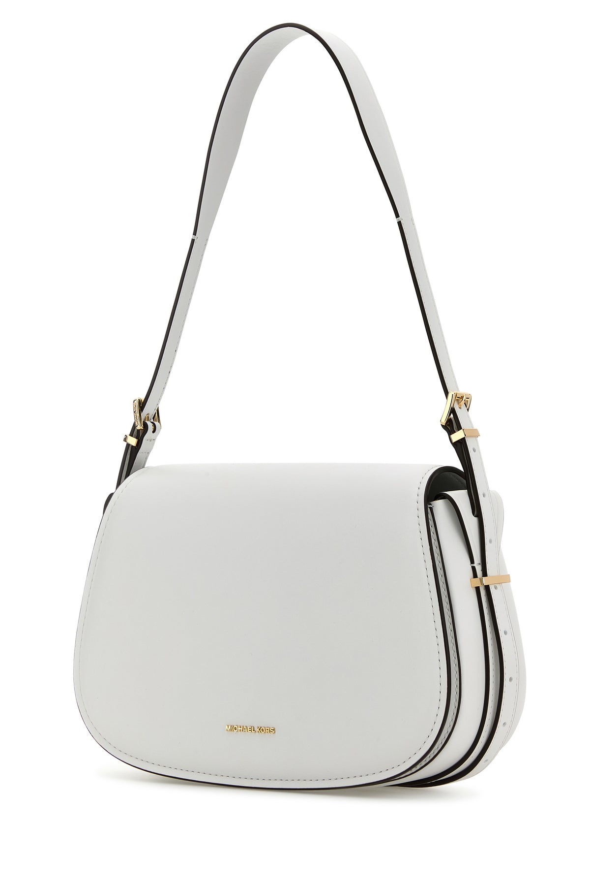 MICHAEL BY MICHAEL KORS Borsa a spalla Moore in pelle bianca, view 2