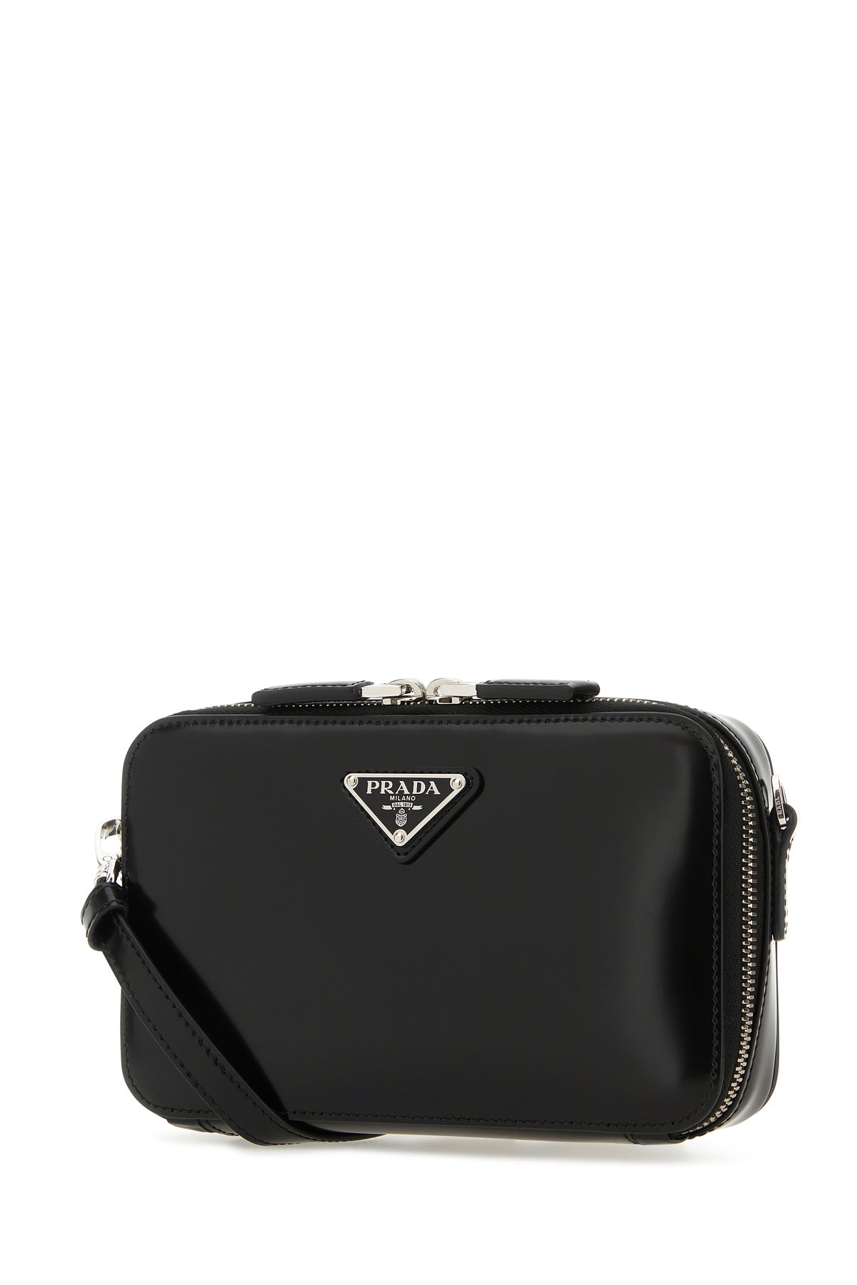 Prada Borsa a tracolla Brique in pelle nera, view 2