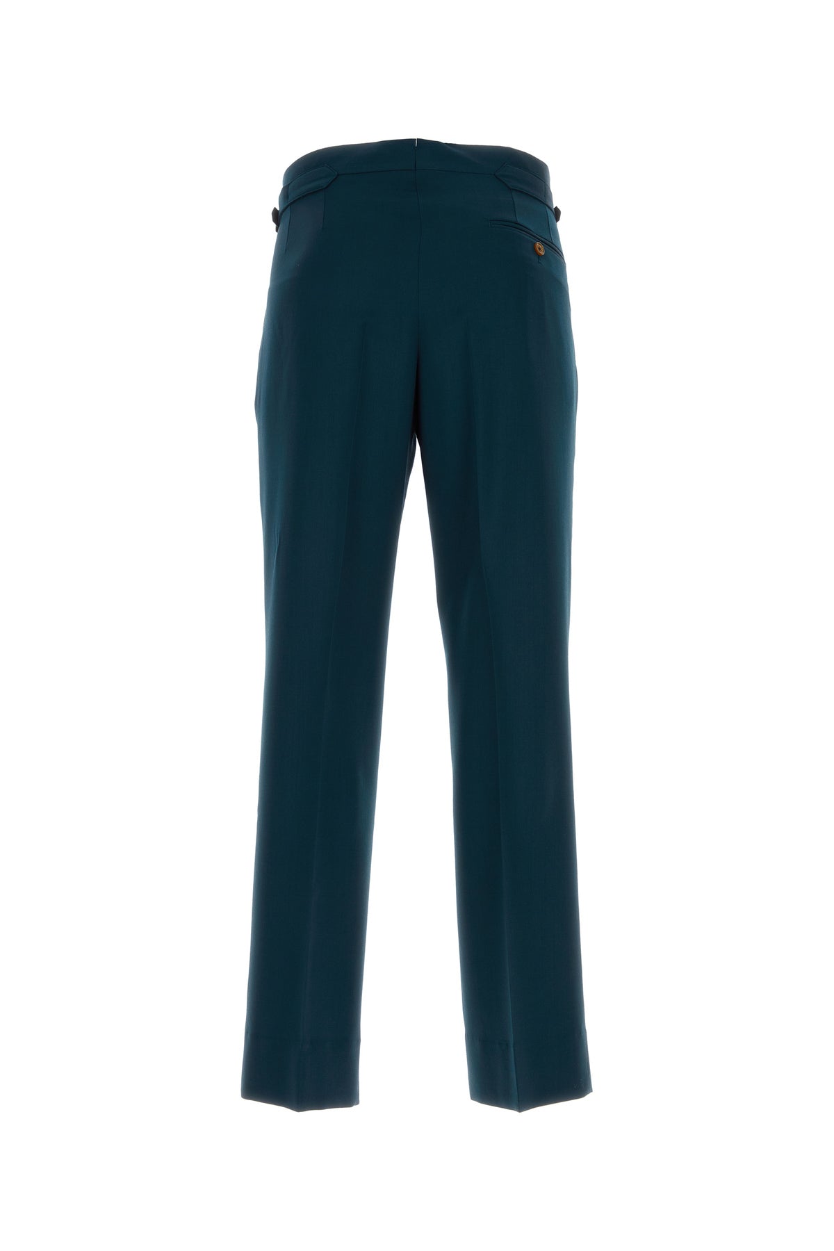 Vivienne Westwood Pantalone Sang in lana petrolio, view 2