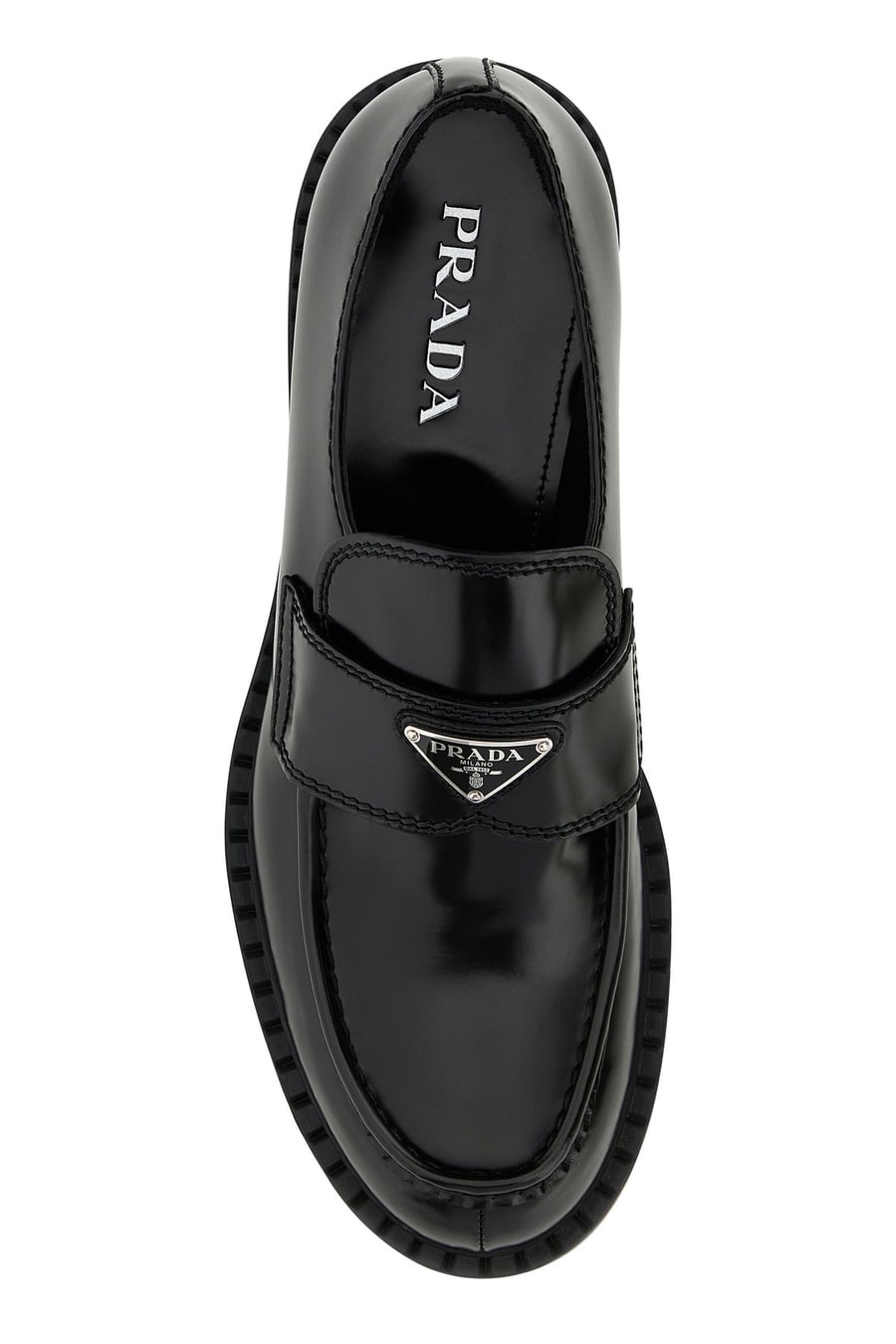 Prada Mocassini Chocolate in pelle nera, view 4