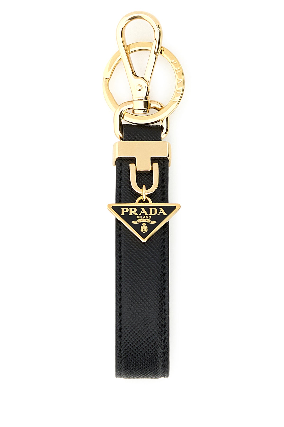 Prada Portachiavi in pelle nera