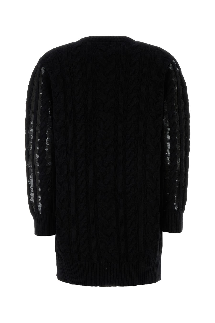 Max Mara Abito maglione Mambo in misto lana nera, view 2