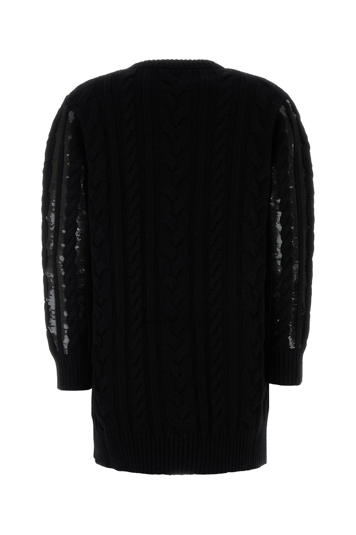 Max Mara Abito maglione Mambo in misto lana nera, view 2