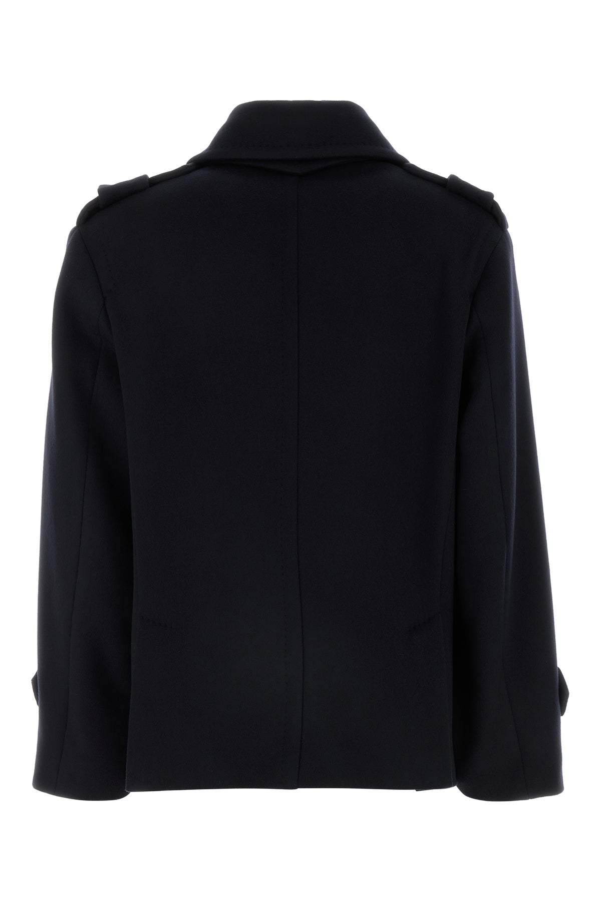 Max Mara Cappotto Laveno in misto lana blu scuro, view 2