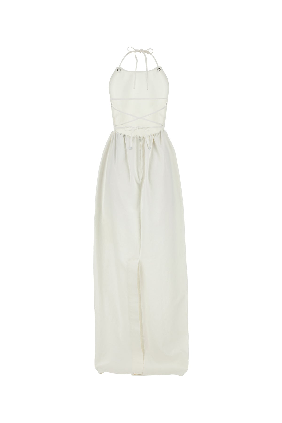 Max Mara Abito Europa in denim bianco, view 2