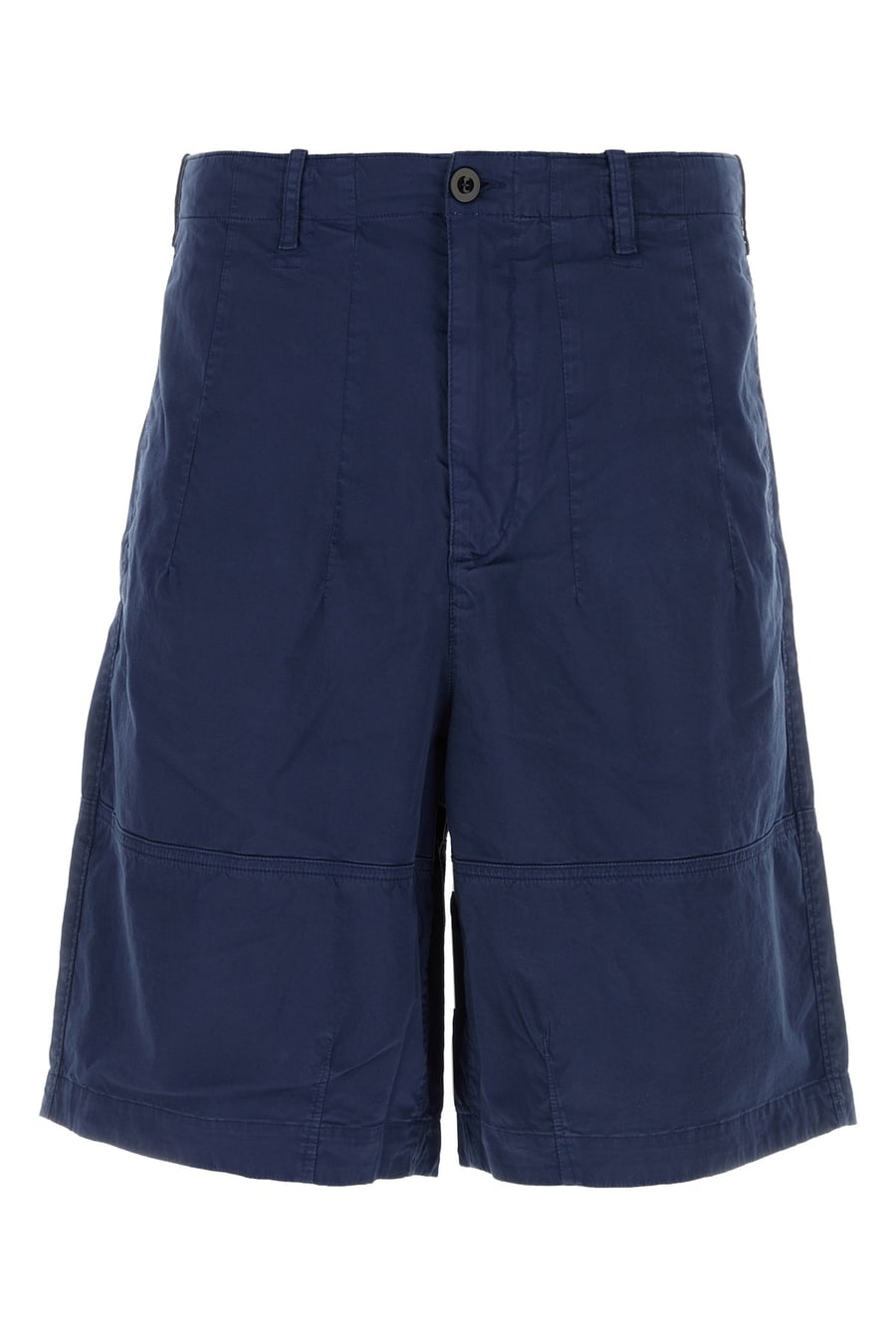 TEN C Bermuda in cotone stretch blu