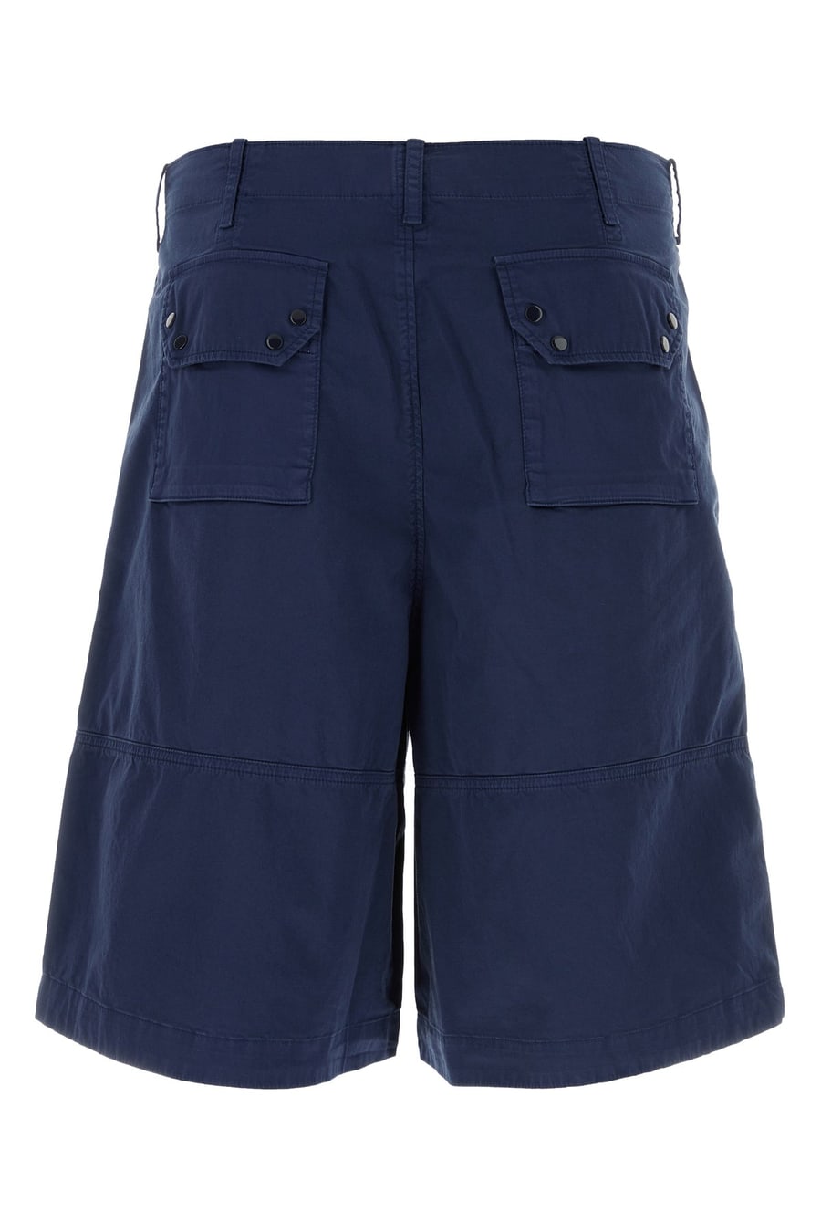TEN C Bermuda in cotone stretch blu, view 2