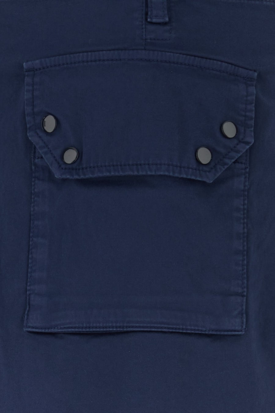 TEN C Bermuda in cotone stretch blu, view 3