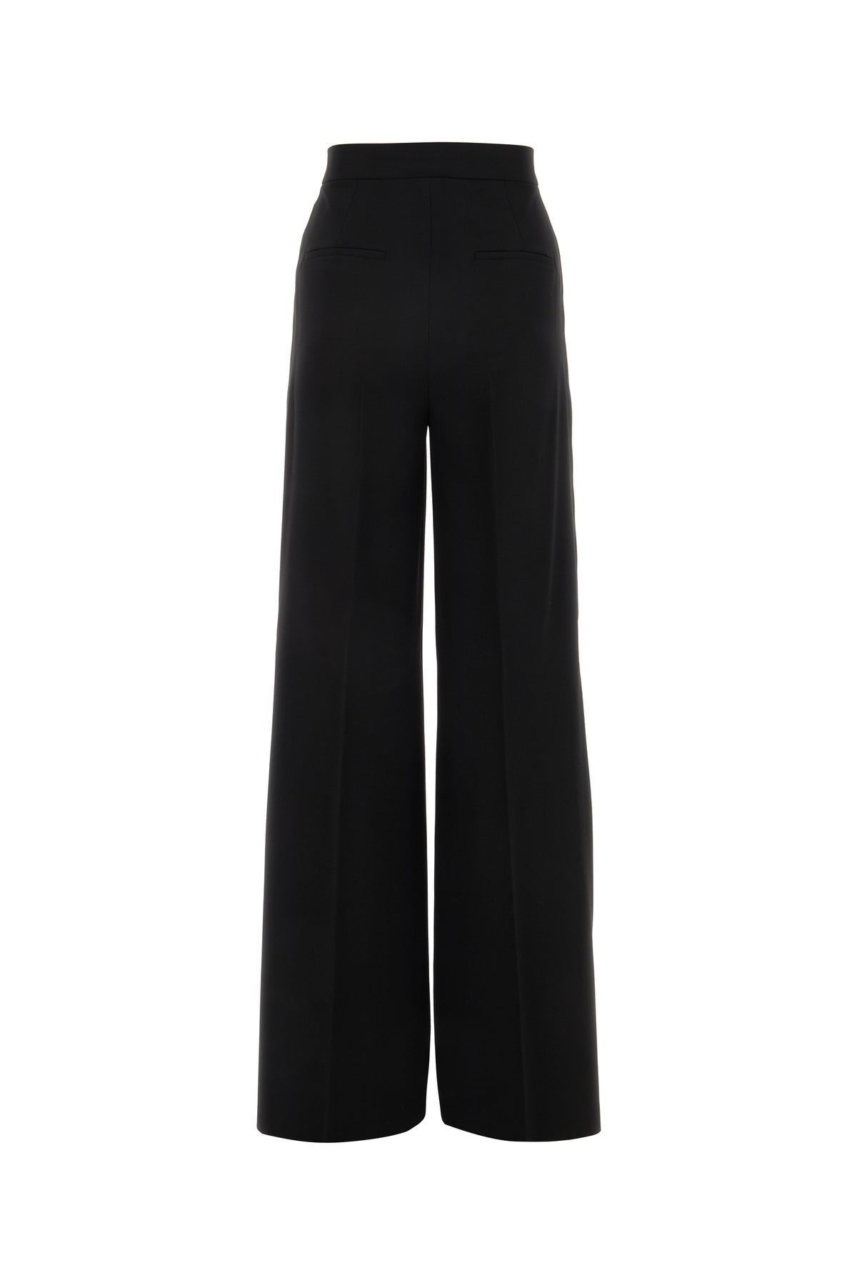 Max Mara Pantalone dalla gamba ampia Karub in lana stretch nera, view 2