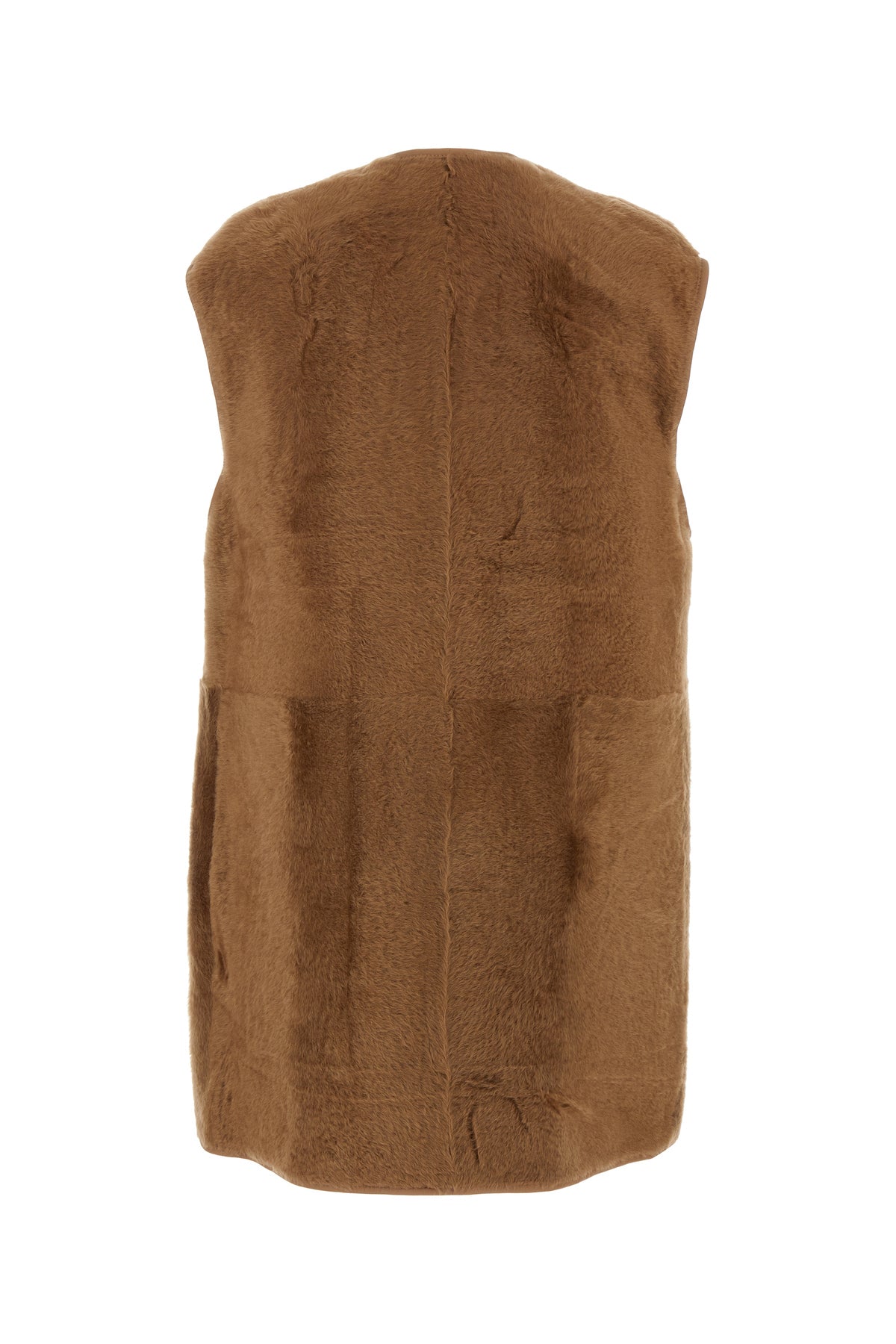 Max Mara Cappotto smanicato Effige in montone biscotto, view 2