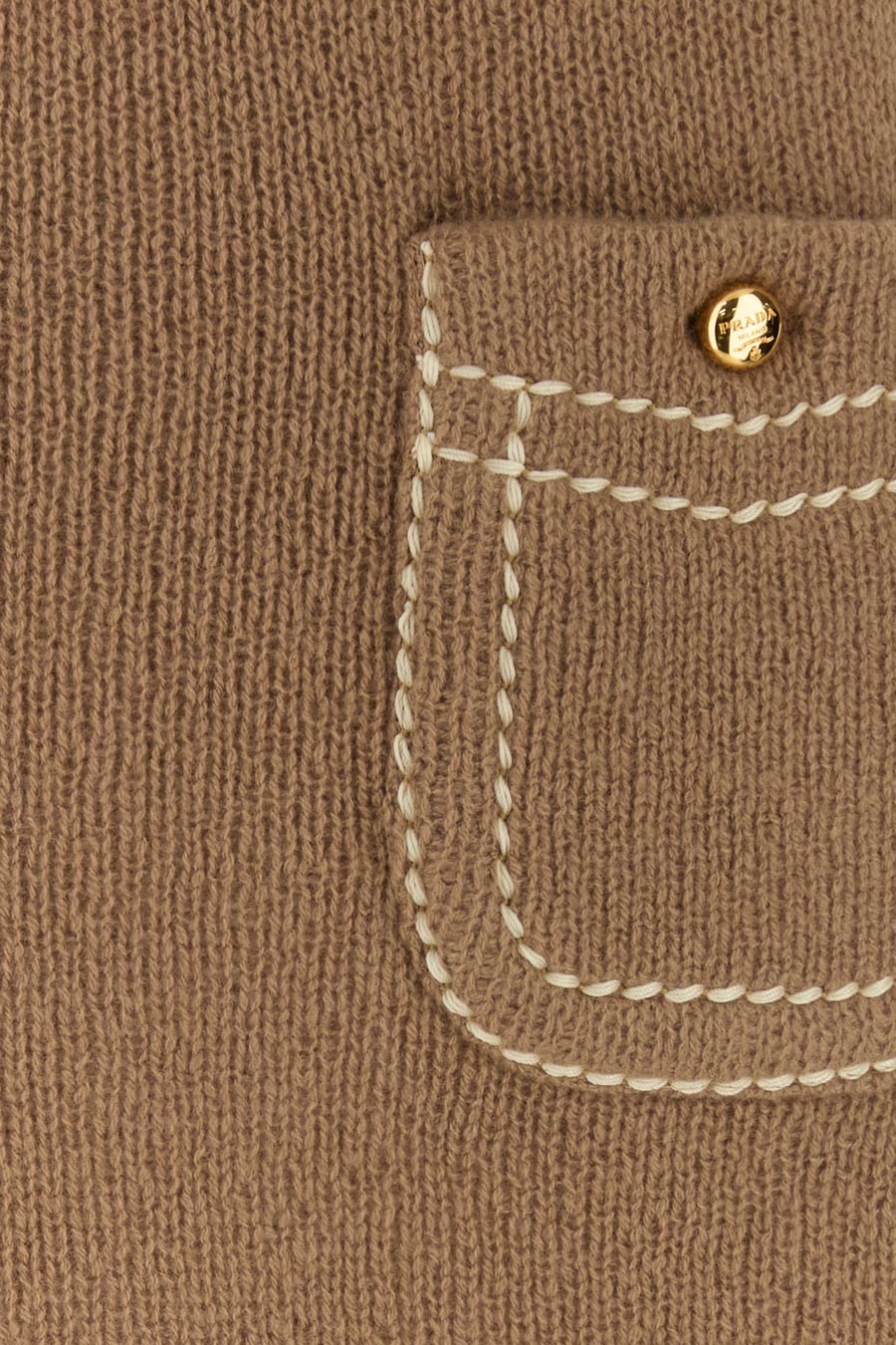 Prada Mini abito in cashmere biscotto, view 5
