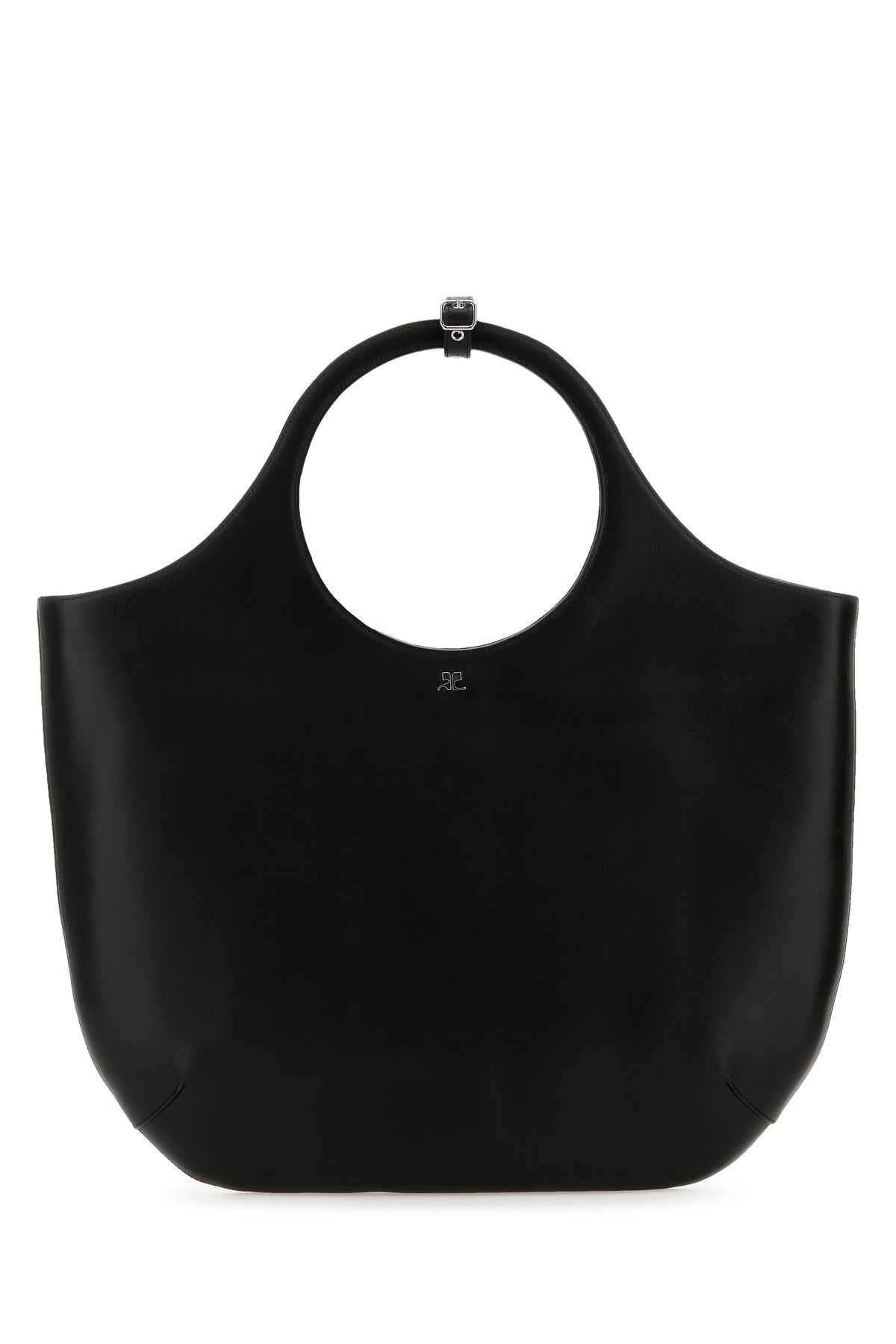 COURREGES Borsa a mano Holy grande in pelle nera