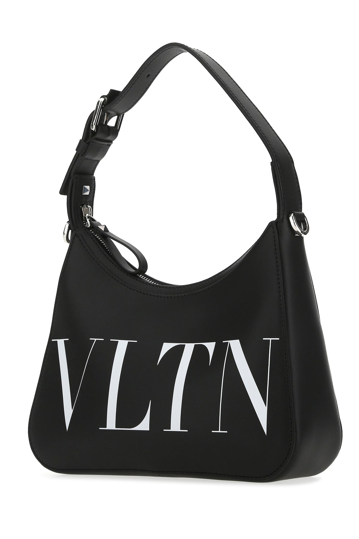 Valentino Garavani Borsa a mano VLTN in pelle nera, view 2