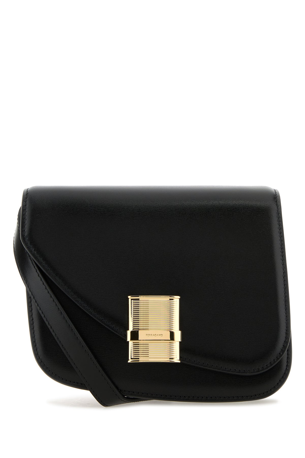 Ferragamo Borsa a tracolla in pelle nera