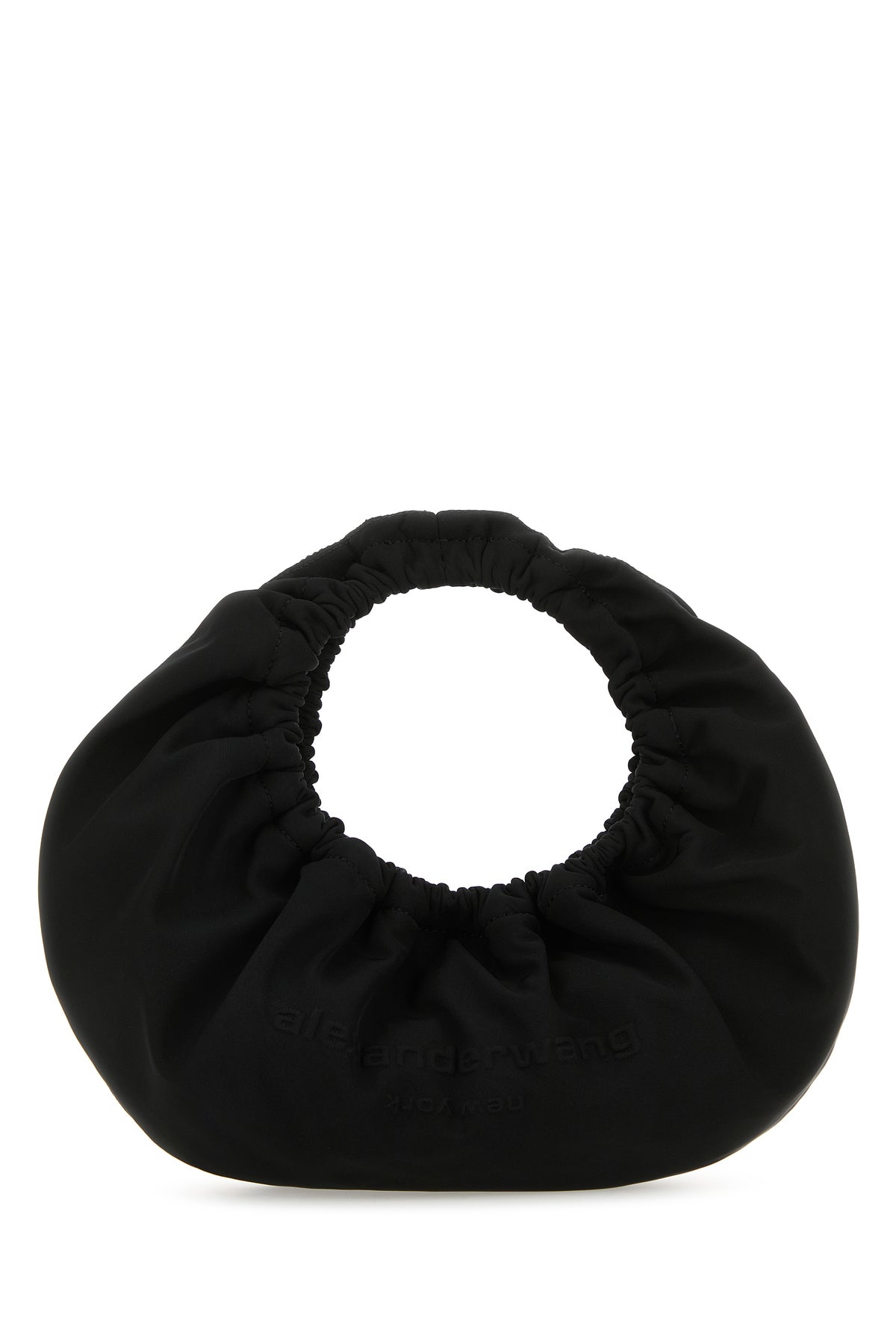 ALEXANDER WANG Borsa a mano Crescent piccola in tessuto nero