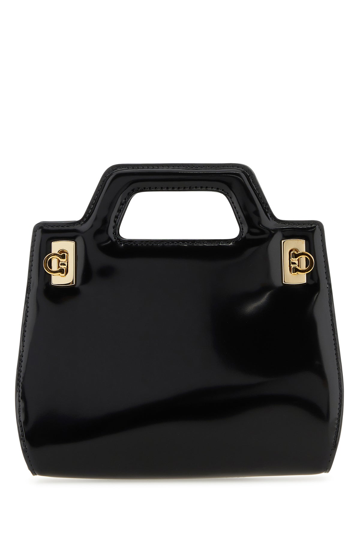 Ferragamo Borsa a mano Wanda mini in pelle nera