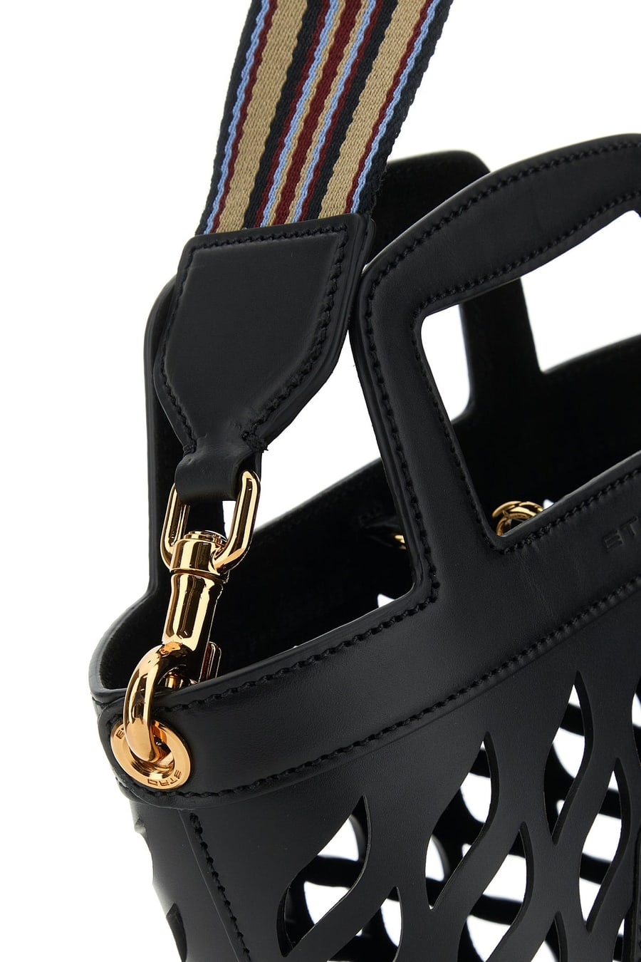 Etro Borsa a secchiello Coffa in pelle nera, view 4