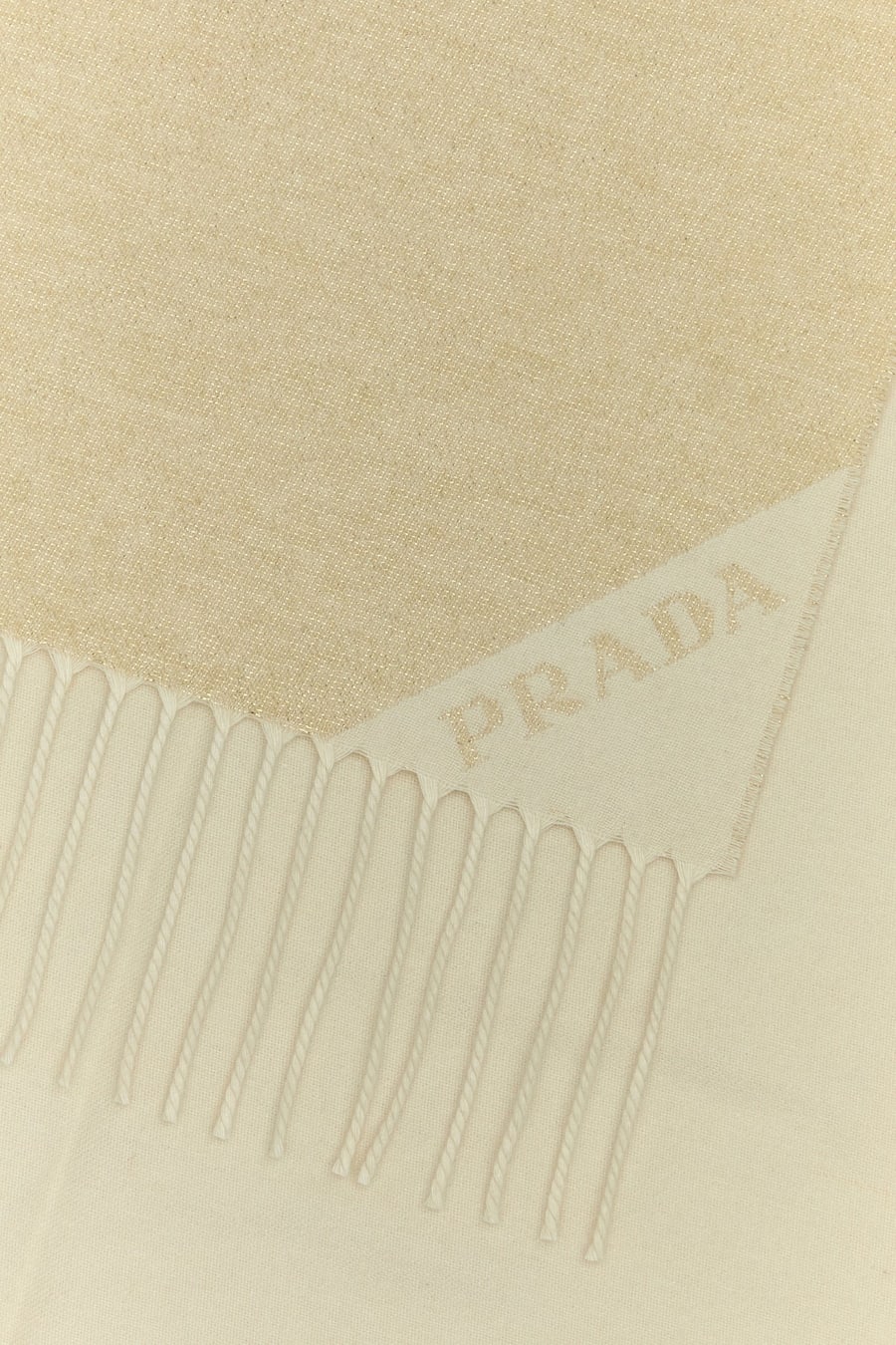 Prada Sciarpa in misto seta sabbia, view 2