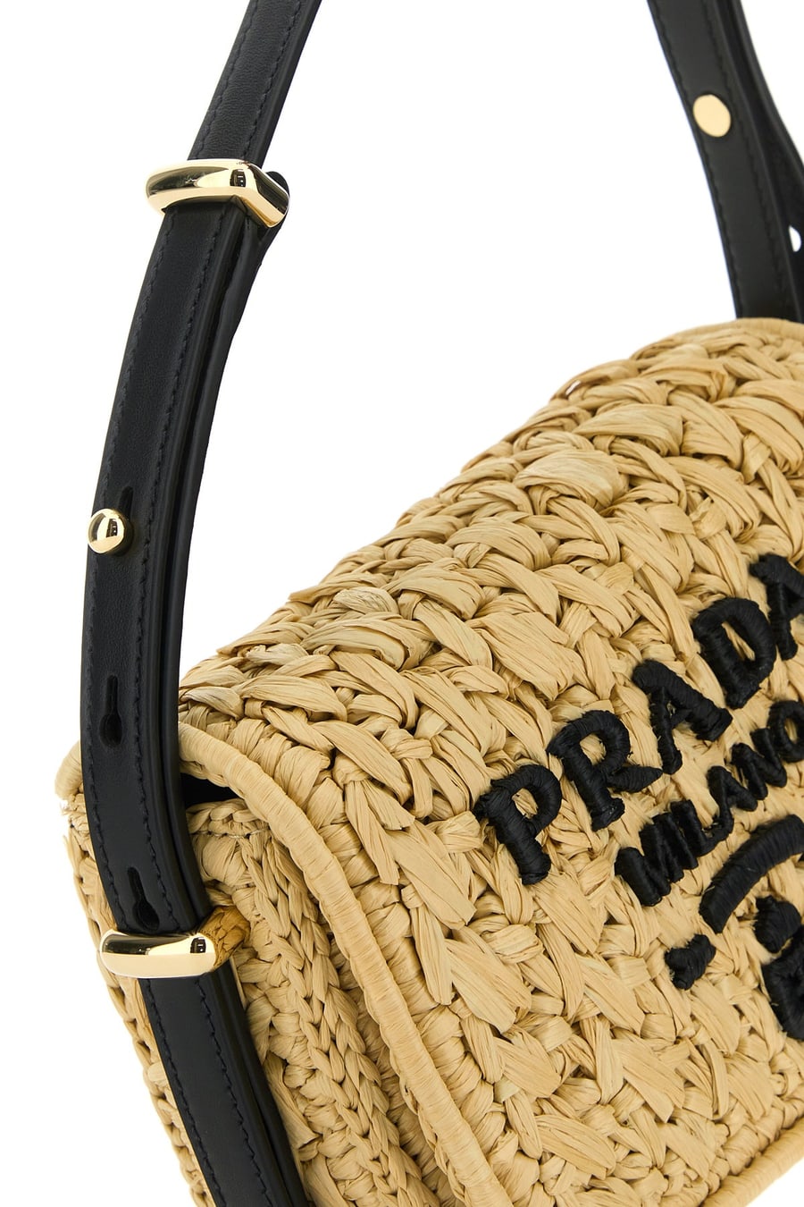 Prada Borsa a tracolla in rafia, view 4