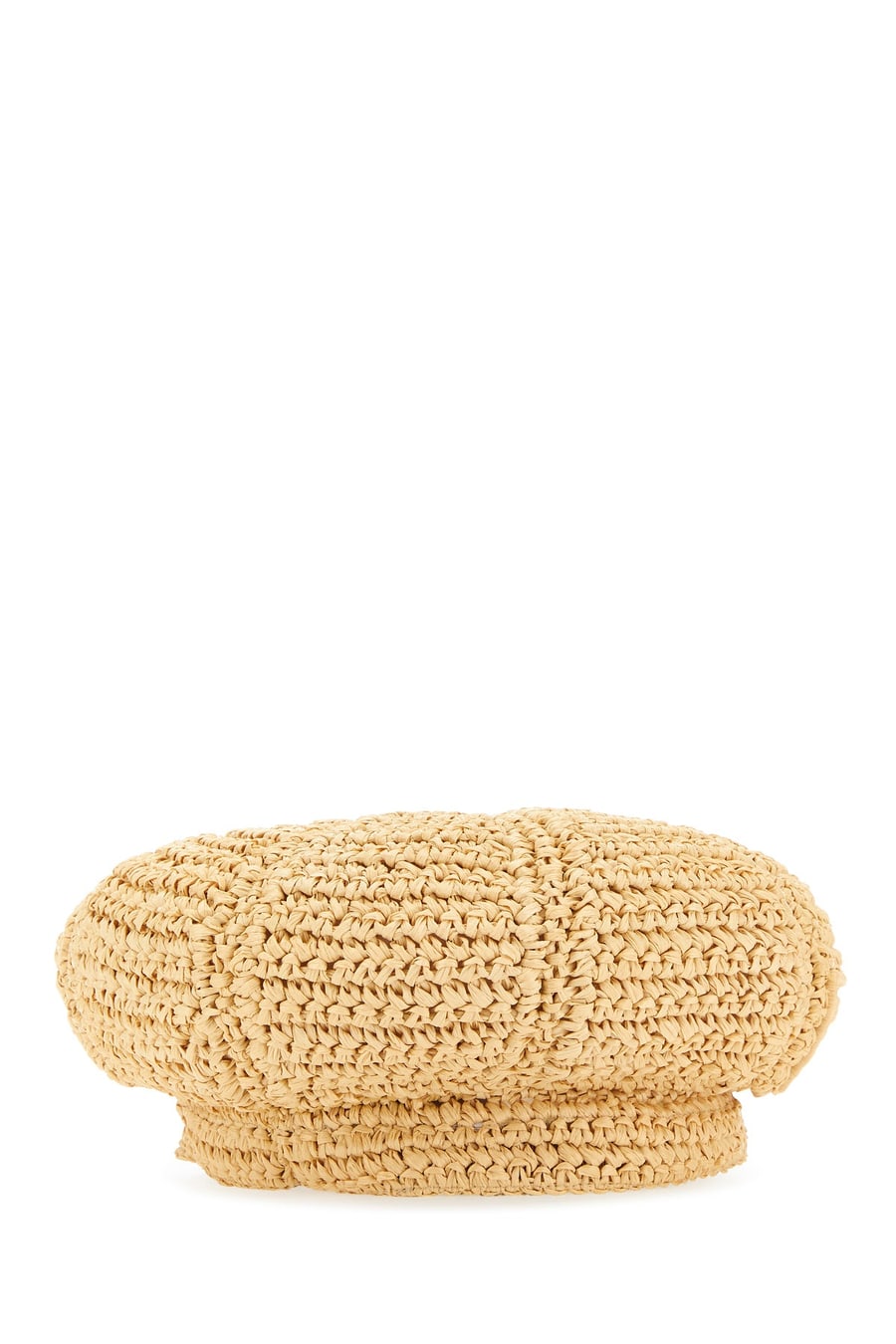 Prada Cappello baker boy in rafia beige, view 3
