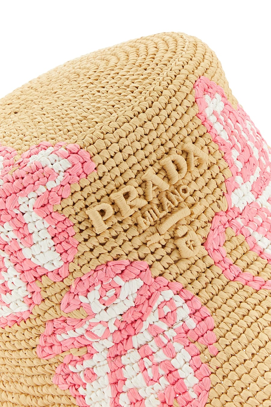 Prada Cappello da pescatore in rafia, view 4