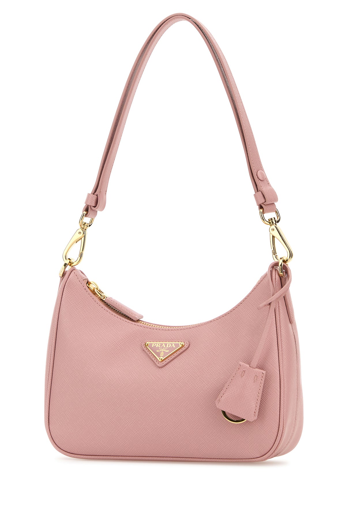 Prada Borsa a spalla Prada Re-Edition mini in pelle rosa, view 2