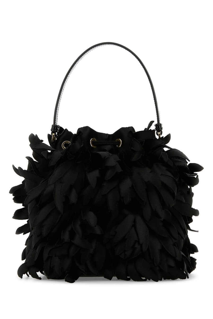 Prada Borsa a secchiello mini in raso decorato, view 3